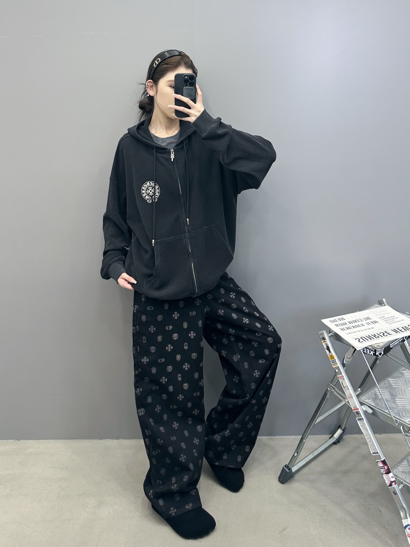 💰克罗心 ｜ 新款卫衣开衫，成衣洗水印花吊磨工艺，男女同款，尺码sml