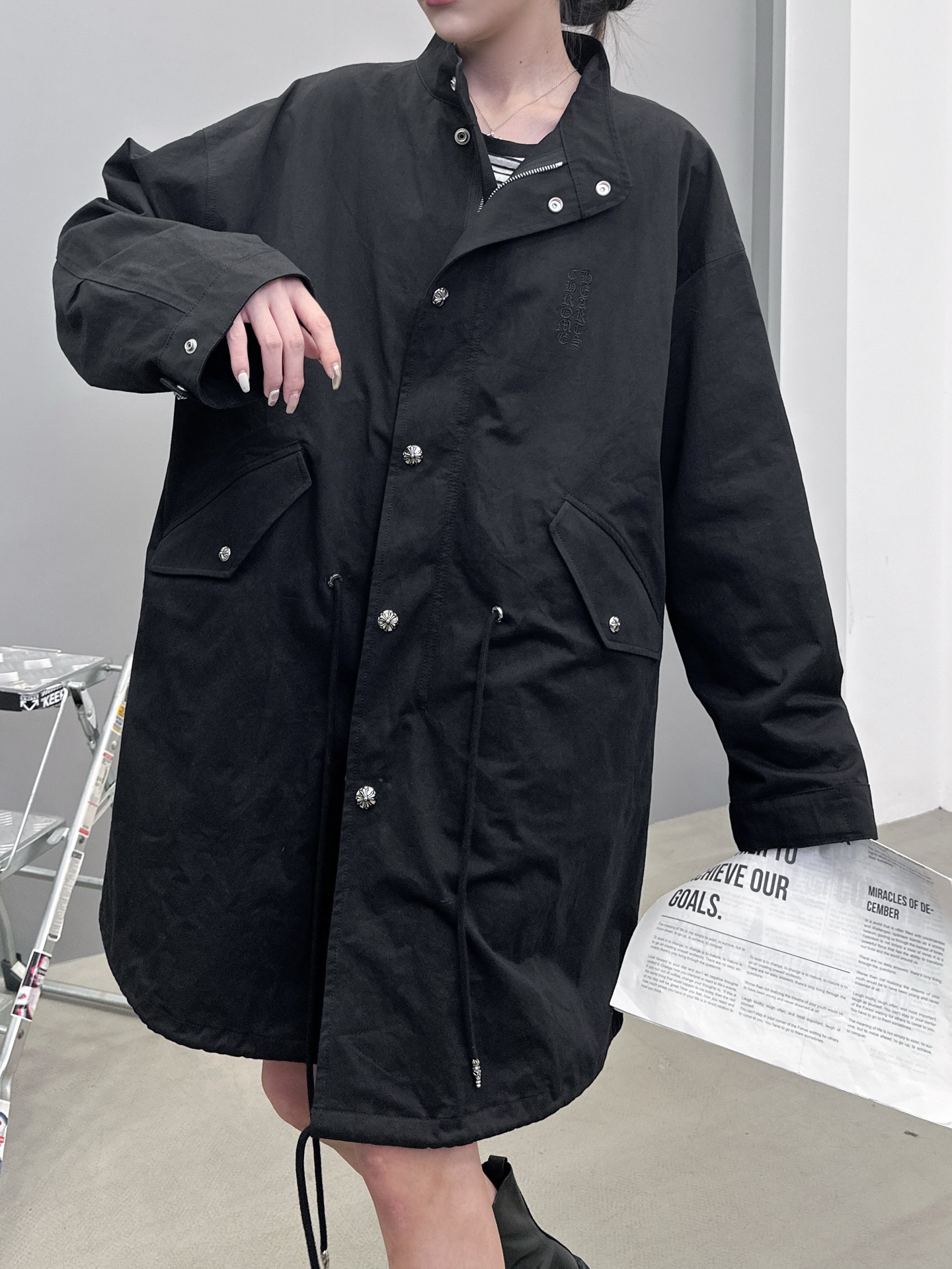 💰克罗心 ｜ 新款棉风衣外套，（内里棉背心 可拆卸）经典刺绣标加手工车十字标工艺，进口高密棉布加品牌提花