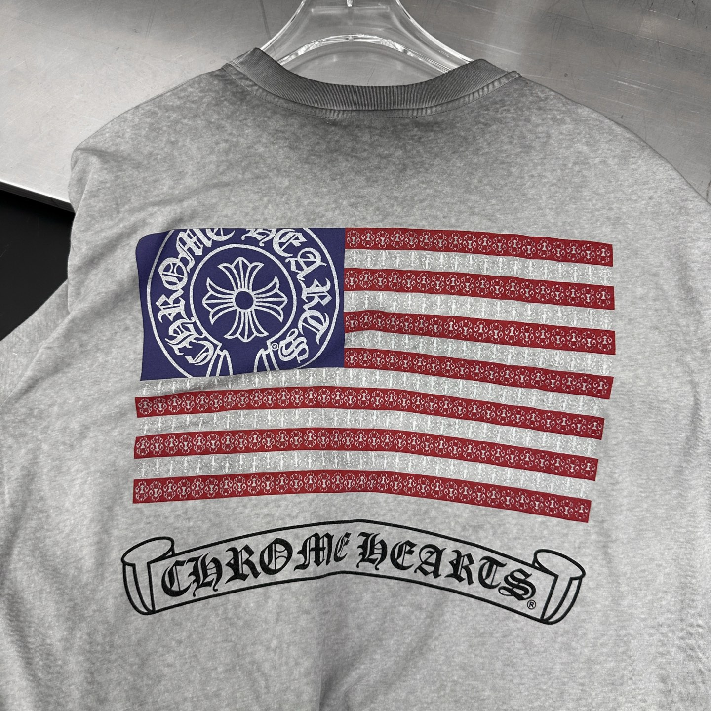 🆕克罗心 ｜ 新款长袖t，成衣洗水炒色加4处印花工艺，男女同款，尺码sml