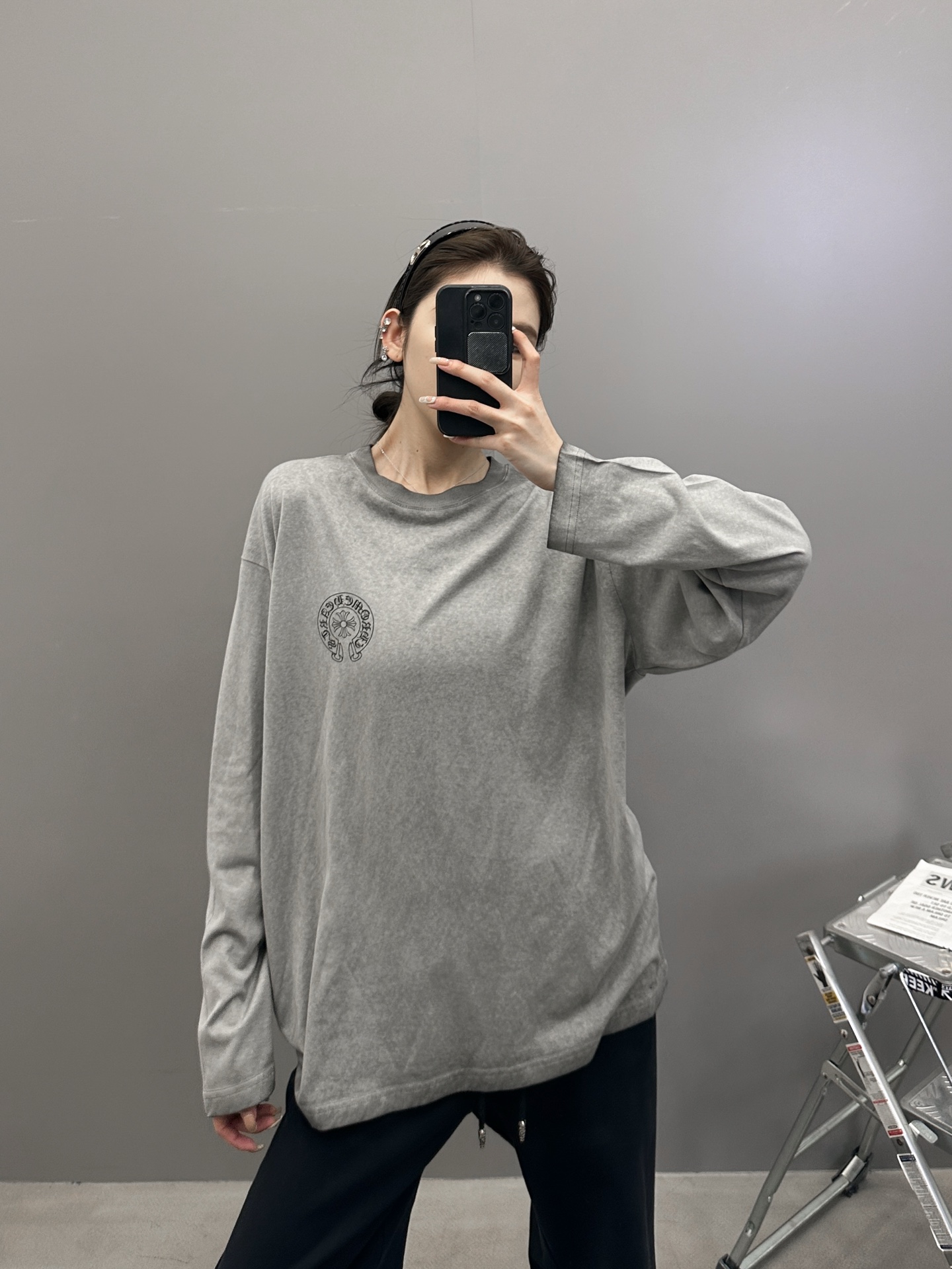 🆕克罗心 ｜ 新款长袖t，成衣洗水炒色加4处印花工艺，男女同款，尺码sml