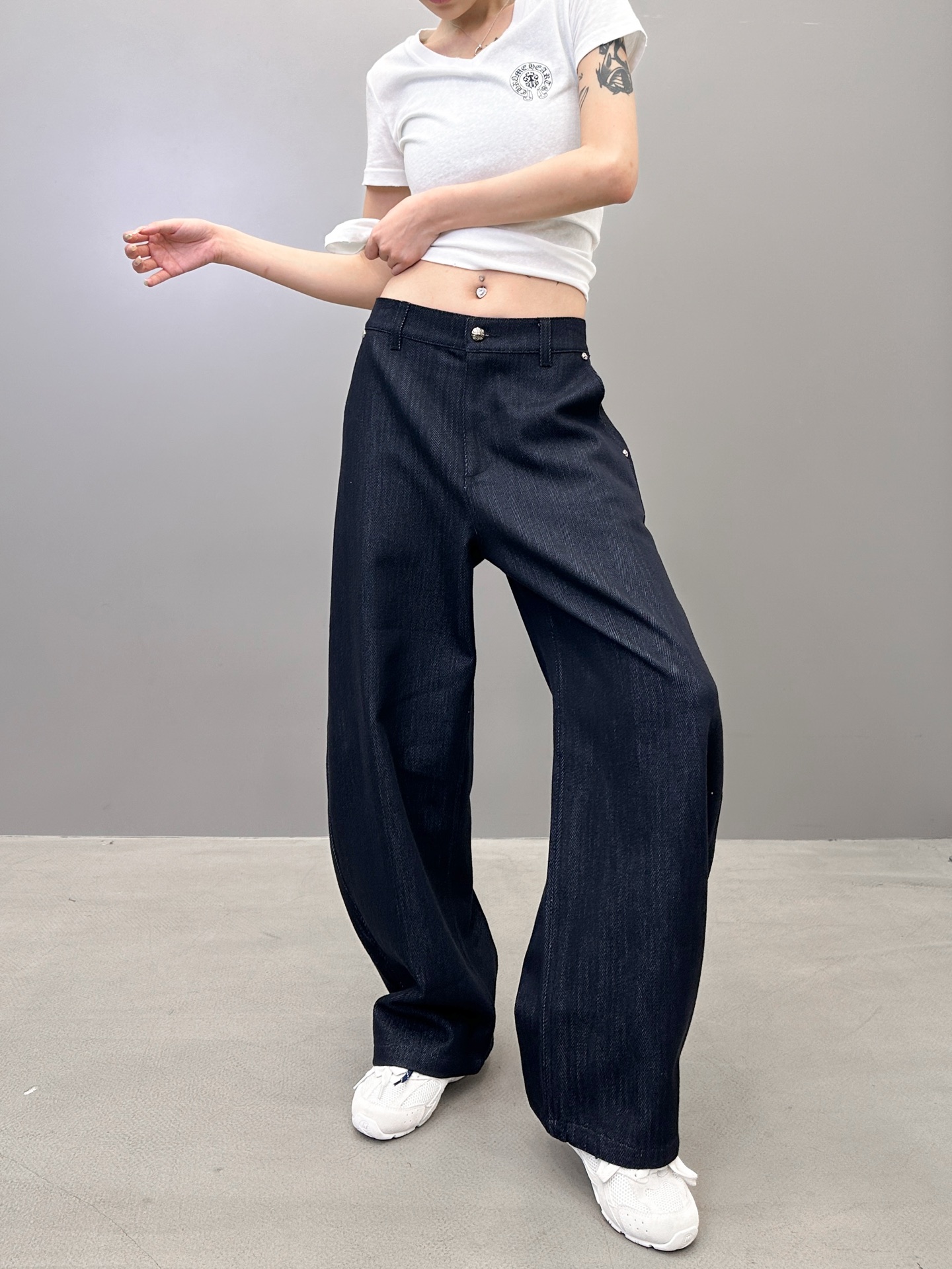 🆕克罗心 ｜ 新款牛仔裤，成衣洗水工艺，进口高密牛仔布，保留经典原布色，男女同款，尺码sml