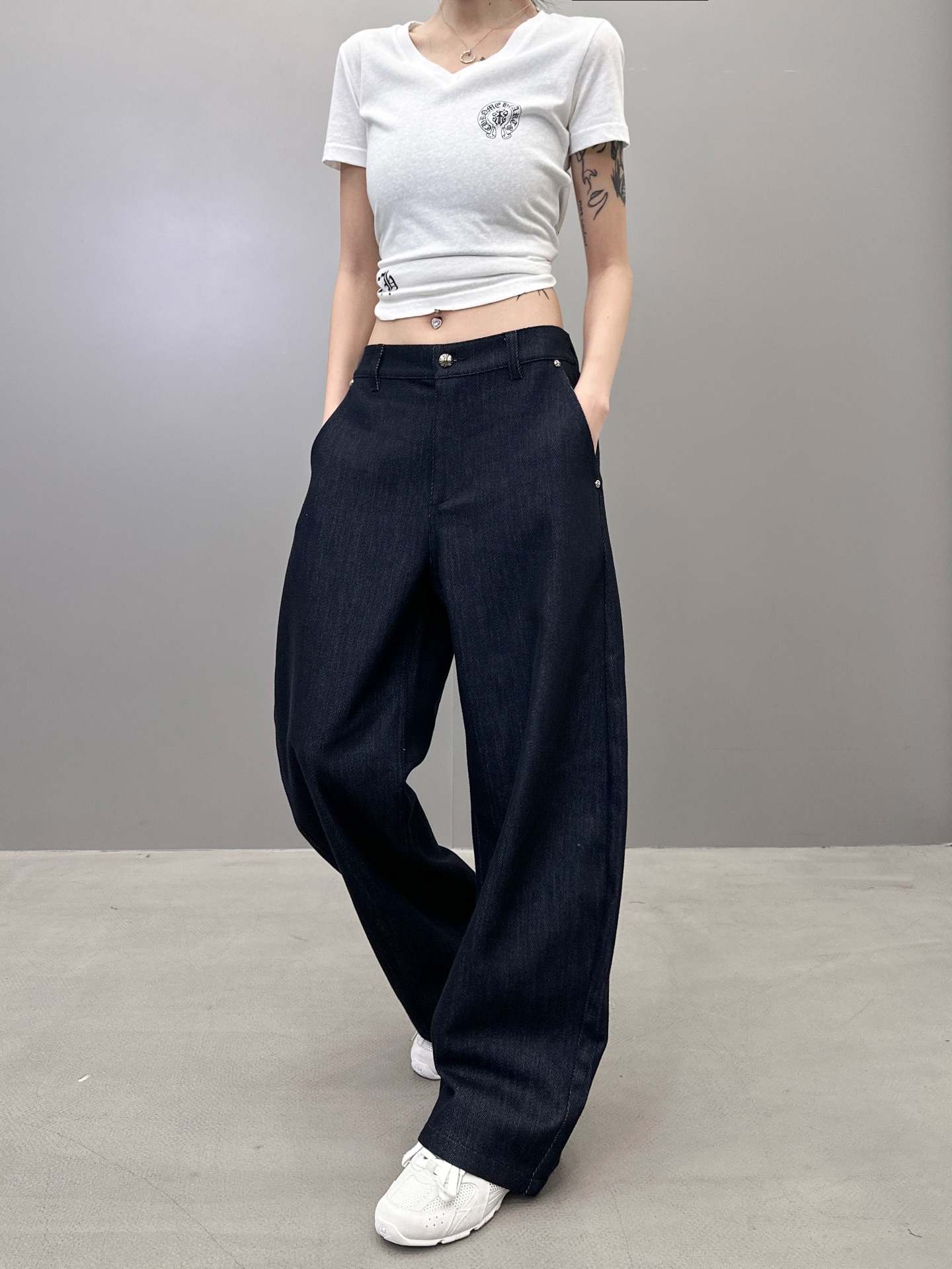 🆕克罗心 ｜ 新款牛仔裤，成衣洗水工艺，进口高密牛仔布，保留经典原布色，男女同款，尺码sml