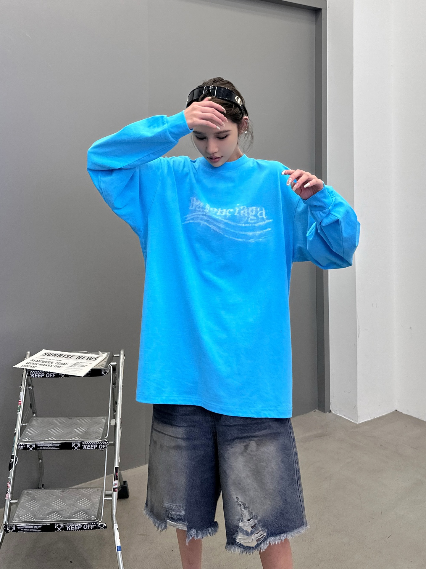 🆕巴黎 ｜ 新款长袖t，成衣洗水炒色工艺加成衣印花，男女同款，尺码sml