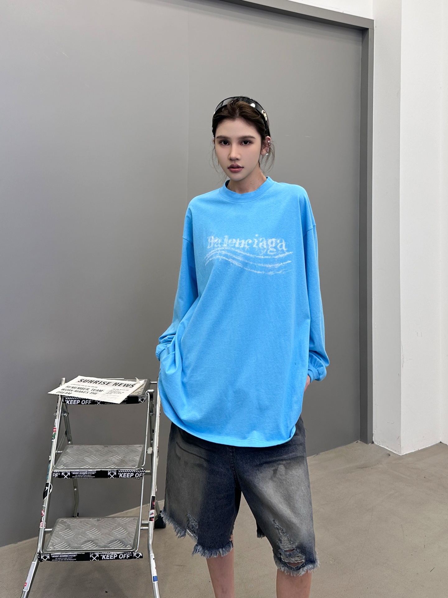 🆕巴黎 ｜ 新款长袖t，成衣洗水炒色工艺加成衣印花，男女同款，尺码sml