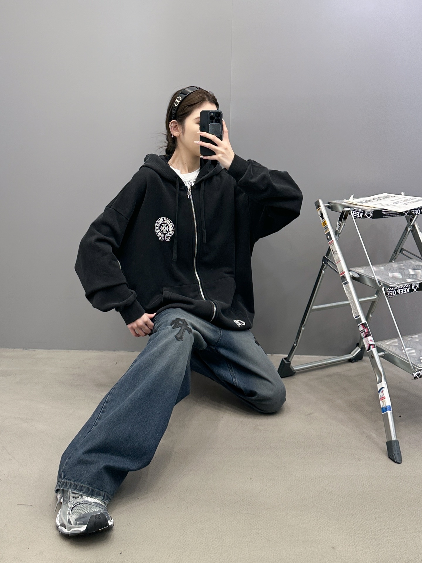 🆕克罗心 ｜ 新款卫衣开衫，成衣洗水炒色喷色吊磨加4处印花工艺，男女同款，尺码sml