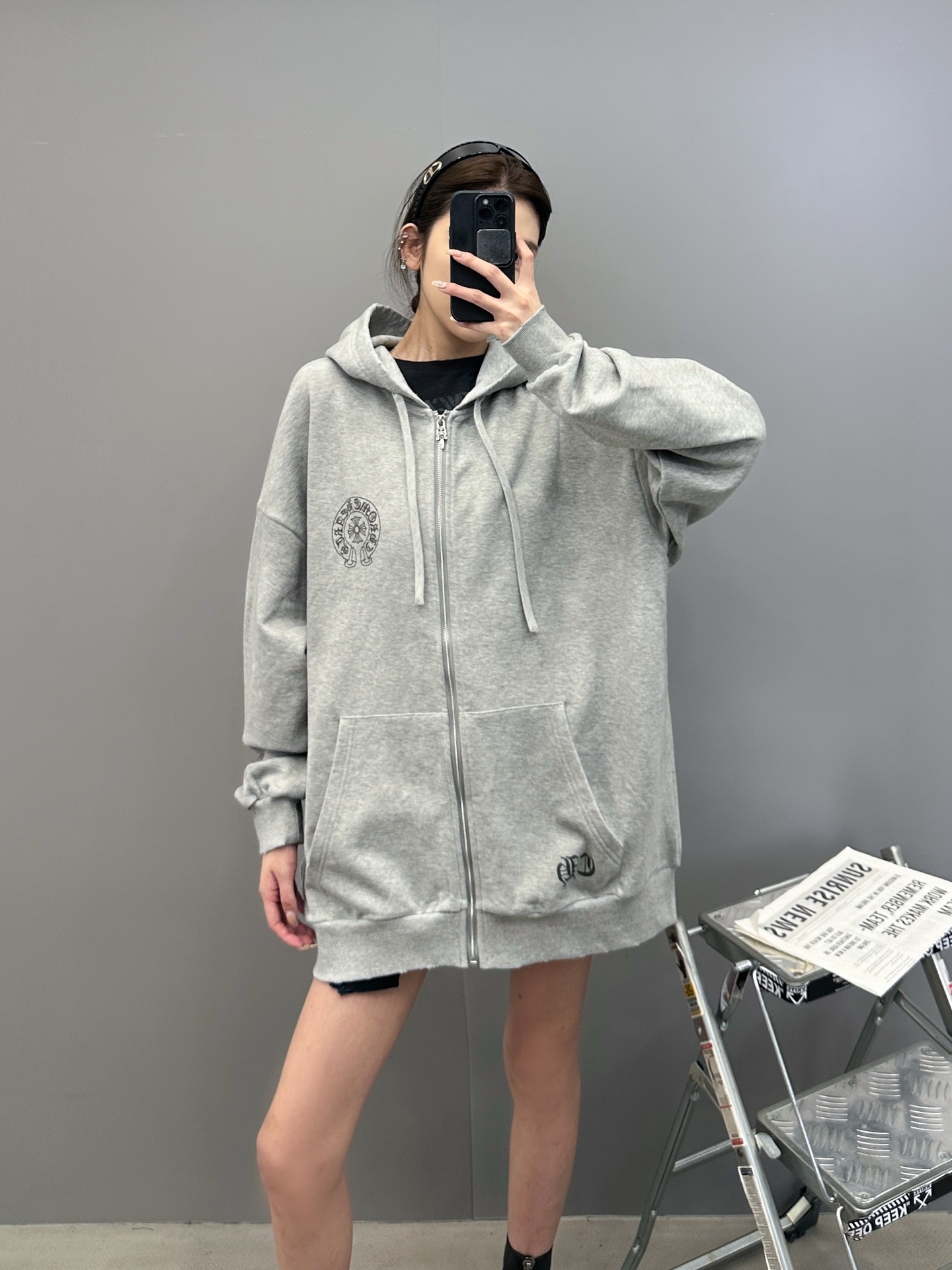 🆕克罗心 ｜ 新款卫衣开衫，成衣洗水炒色喷色吊磨加4处印花工艺，男女同款，尺码sml