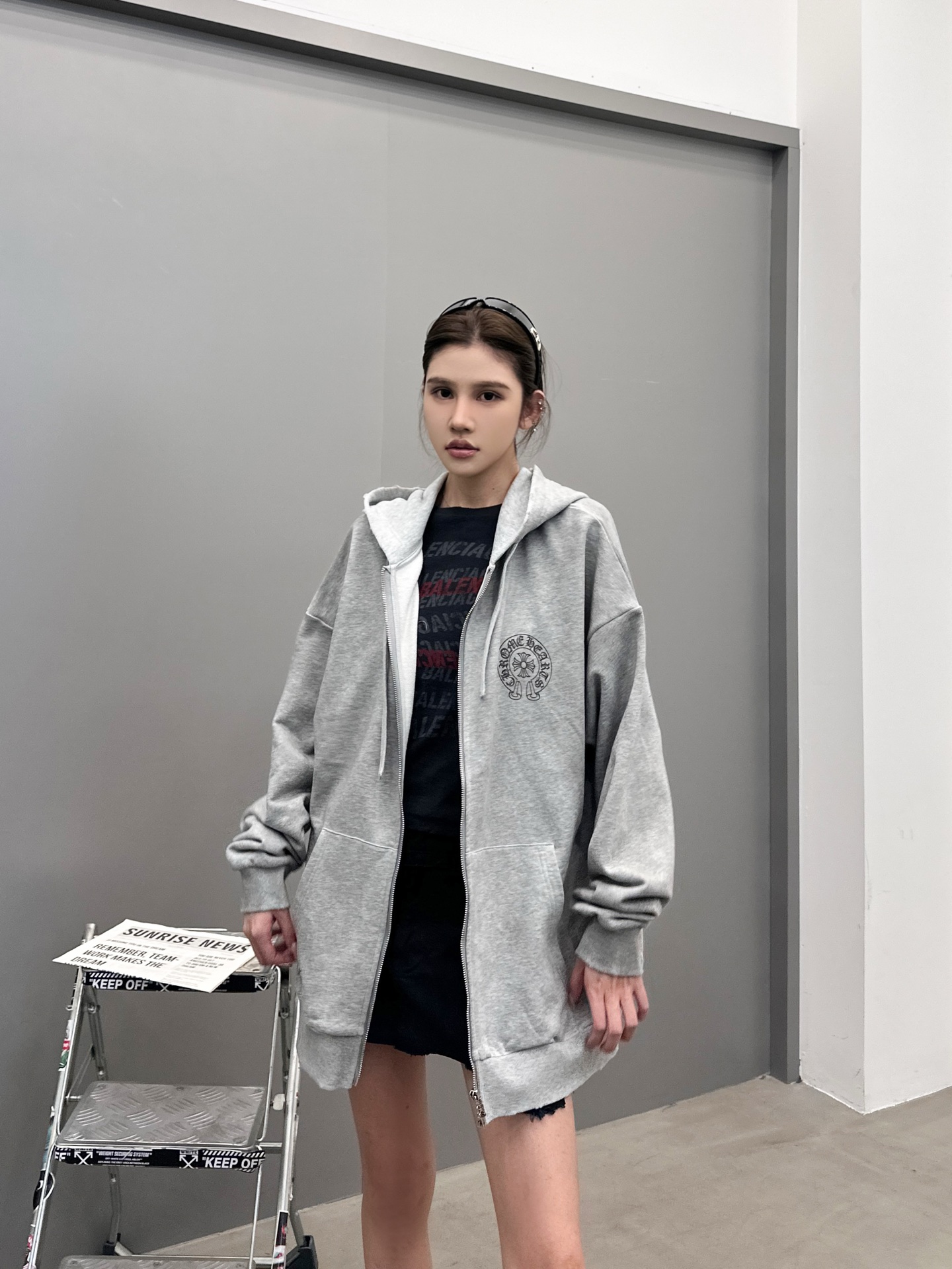 🆕克罗心 ｜ 新款卫衣开衫，成衣洗水炒色喷色吊磨加4处印花工艺，男女同款，尺码sml