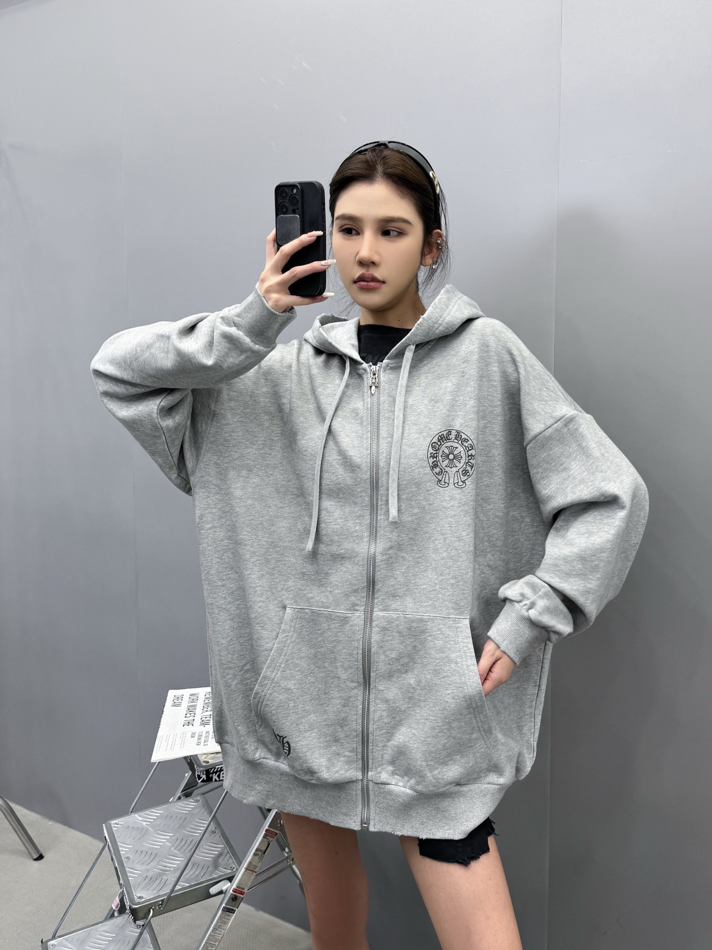 🆕克罗心 ｜ 新款卫衣开衫，成衣洗水炒色喷色吊磨加4处印花工艺，男女同款，尺码sml