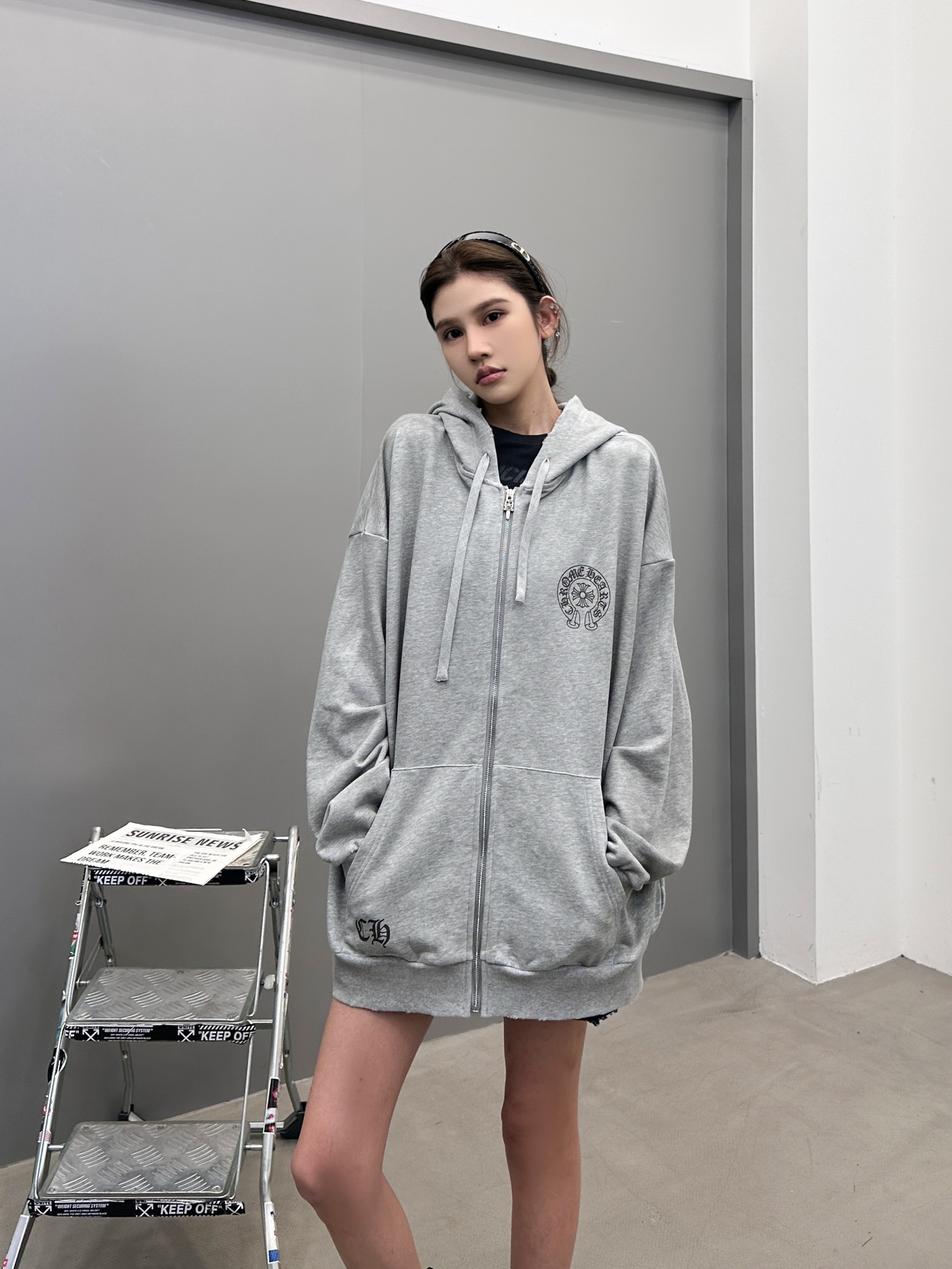 🆕克罗心 ｜ 新款卫衣开衫，成衣洗水炒色喷色吊磨加4处印花工艺，男女同款，尺码sml