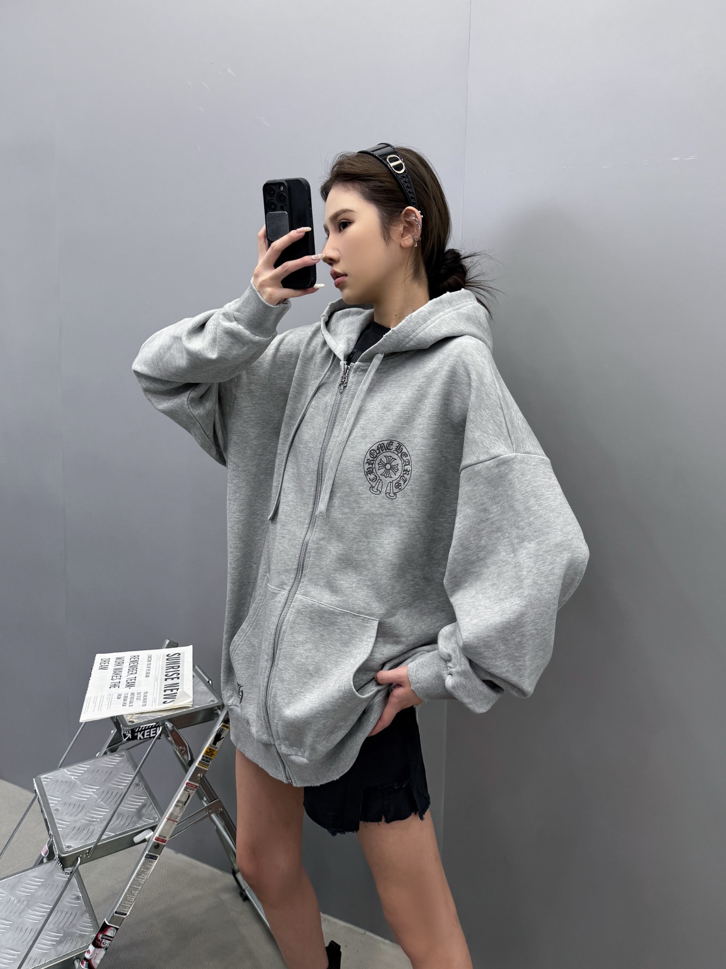 🆕克罗心 ｜ 新款卫衣开衫，成衣洗水炒色喷色吊磨加4处印花工艺，男女同款，尺码sml