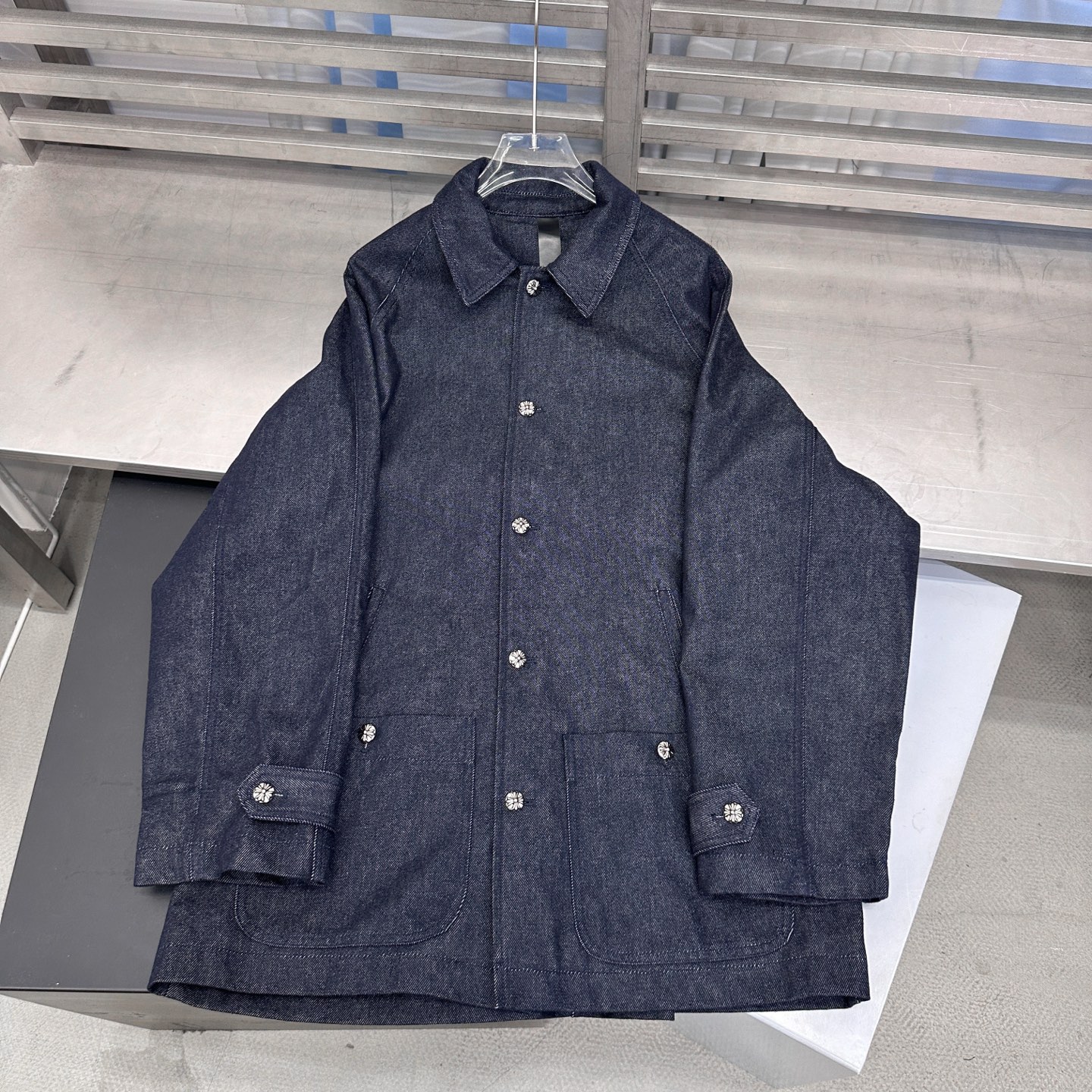 🆕克罗心 ｜ 新款牛仔风衣，成衣洗水工艺，经典原布牛仔色，双层做工，时尚休闲，尺码sml