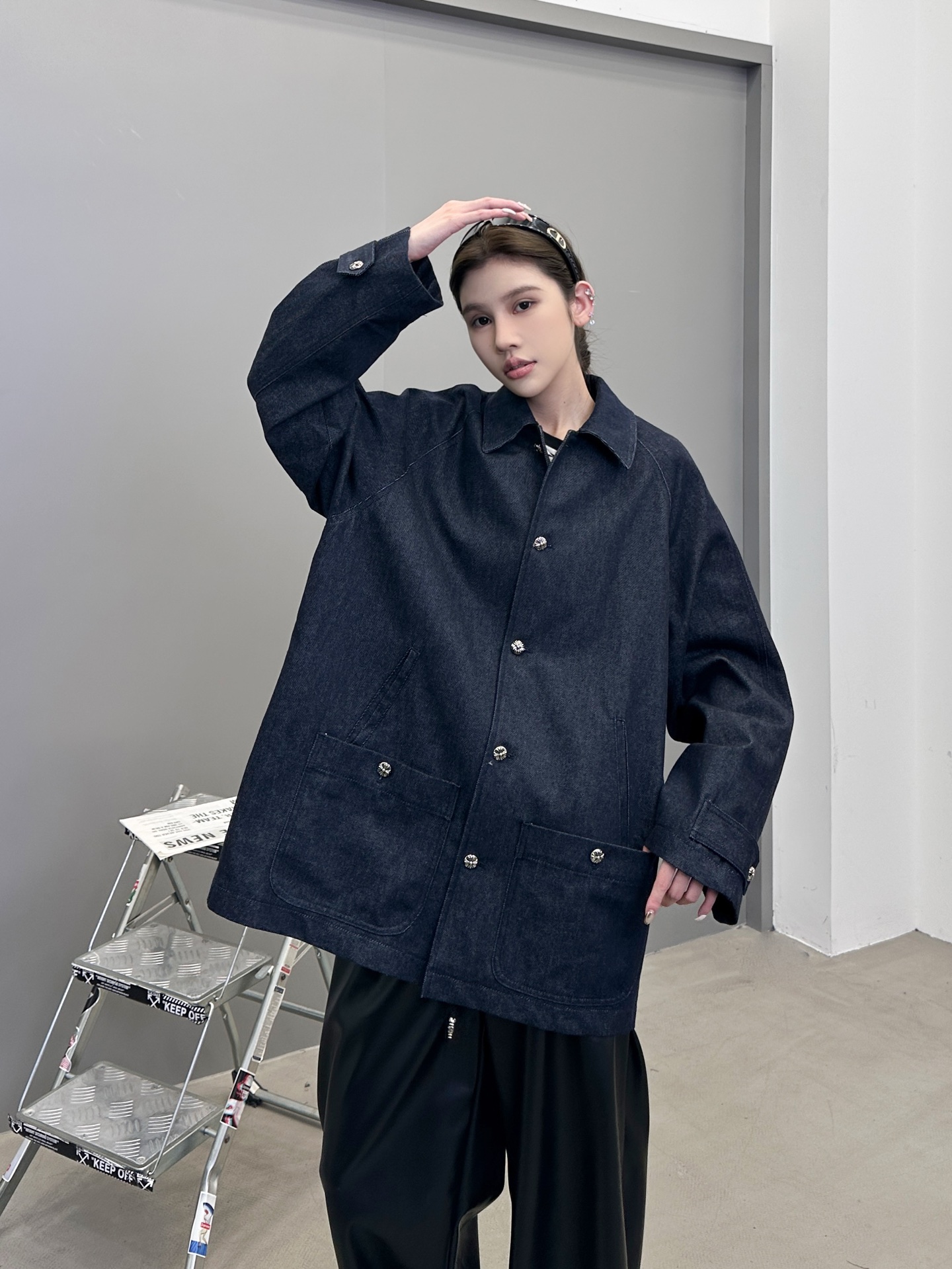 🆕克罗心 ｜ 新款牛仔风衣，成衣洗水工艺，经典原布牛仔色，双层做工，时尚休闲，尺码sml
