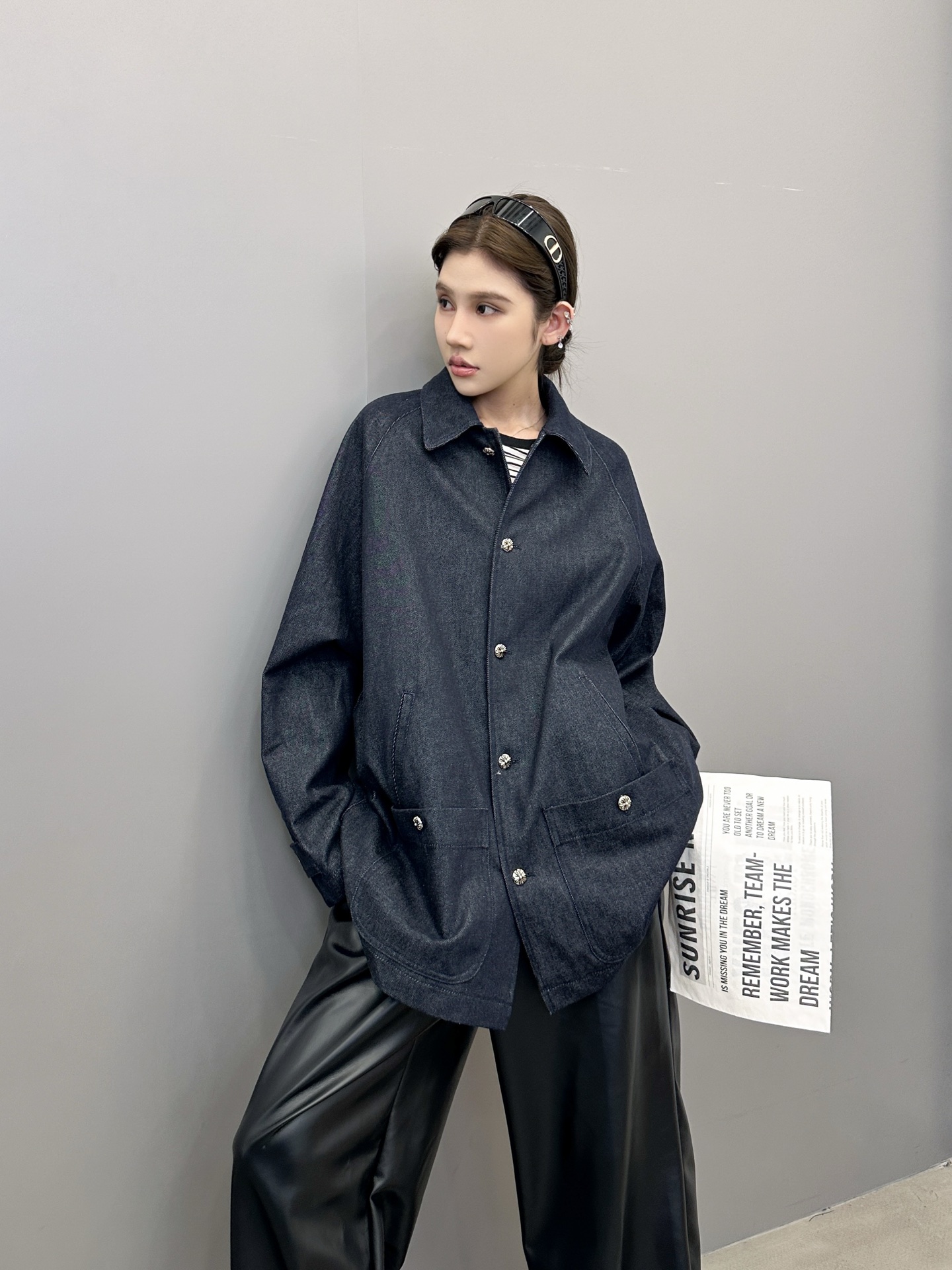 🆕克罗心 ｜ 新款牛仔风衣，成衣洗水工艺，经典原布牛仔色，双层做工，时尚休闲，尺码sml