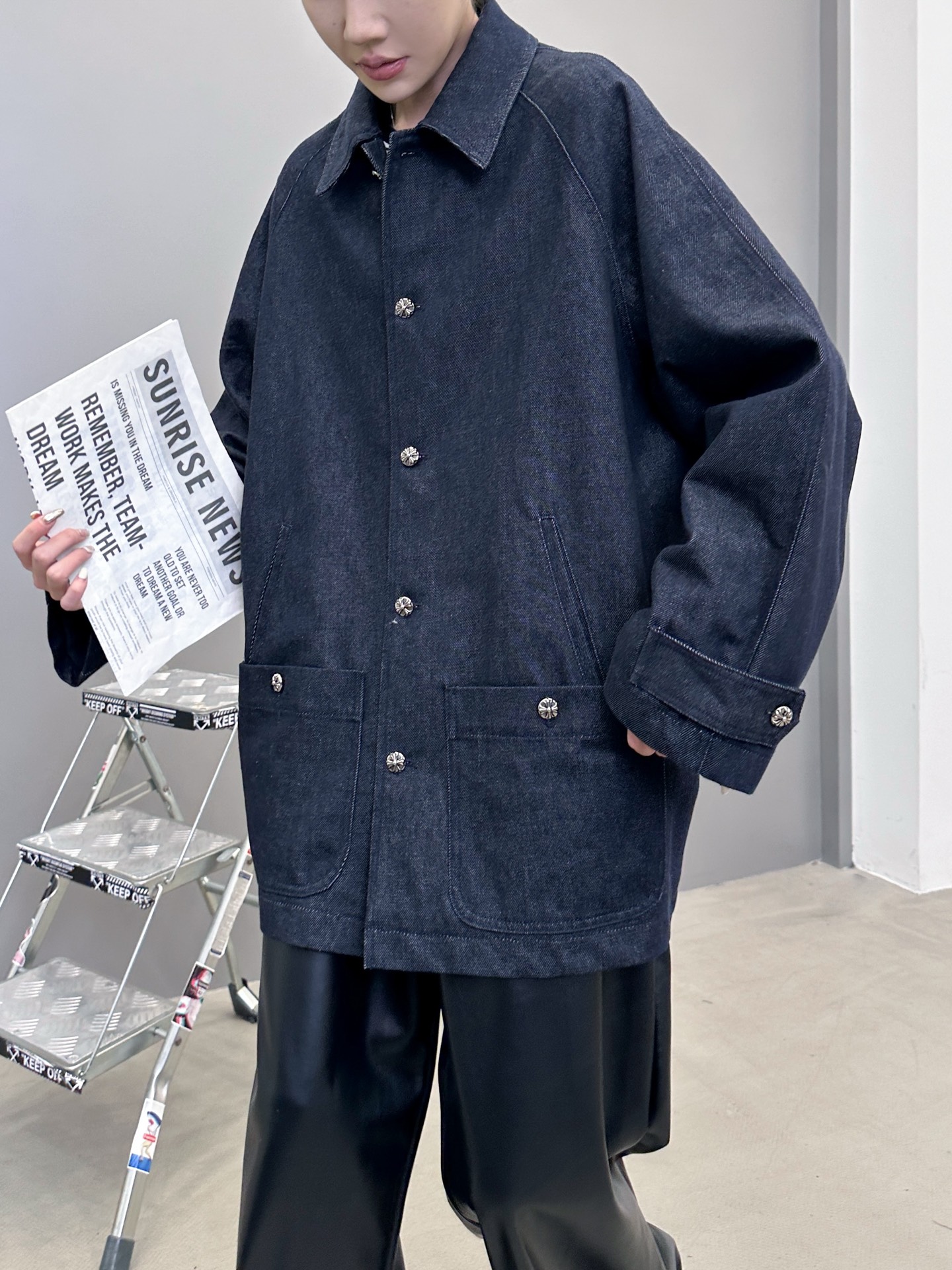 🆕克罗心 ｜ 新款牛仔风衣，成衣洗水工艺，经典原布牛仔色，双层做工，时尚休闲，尺码sml