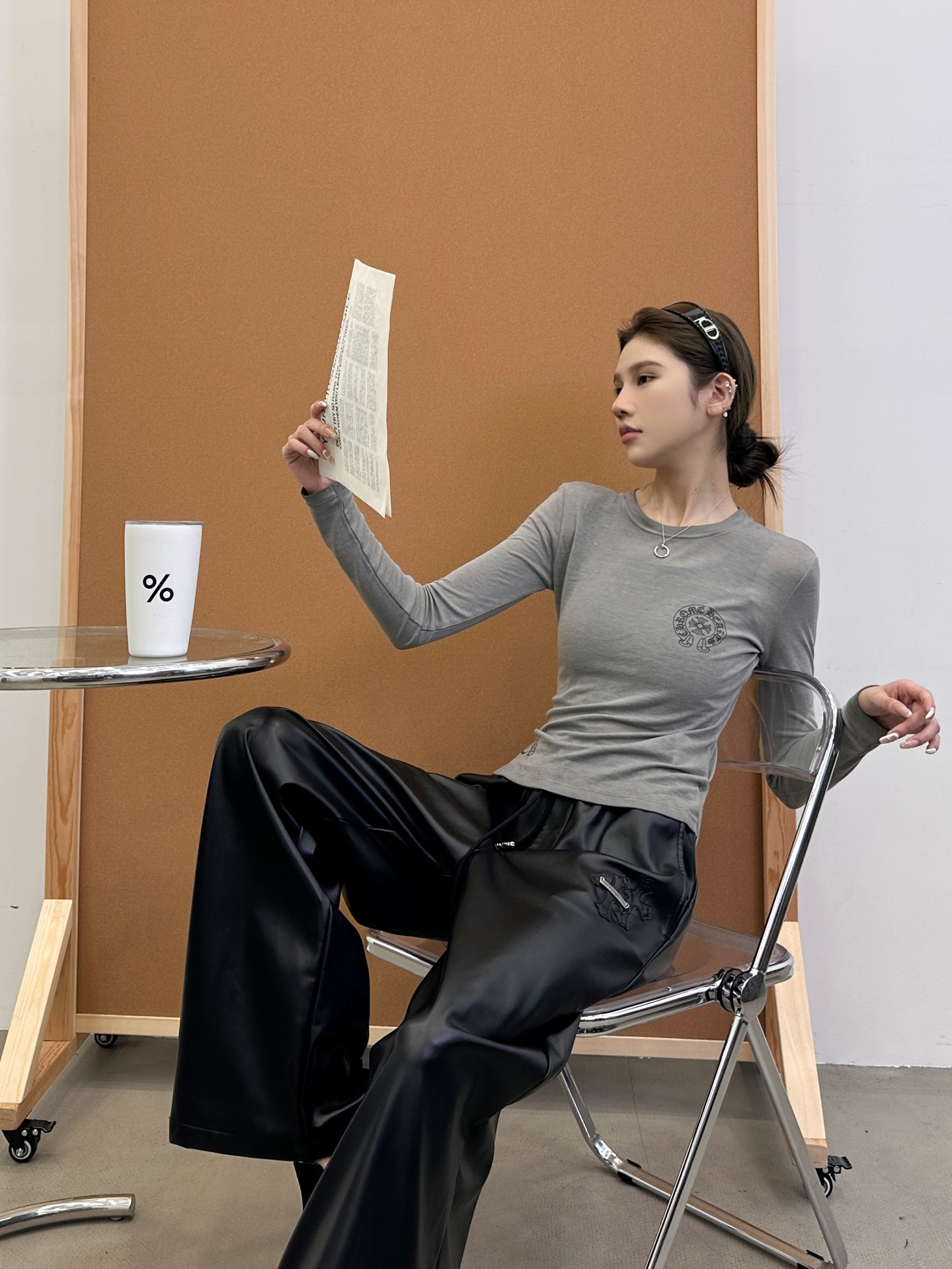 🆕克罗心 ｜ 新款长袖打底，成衣洗水炒色喷色印花工艺，进口莱赛尔羊毛面料，尺码sml