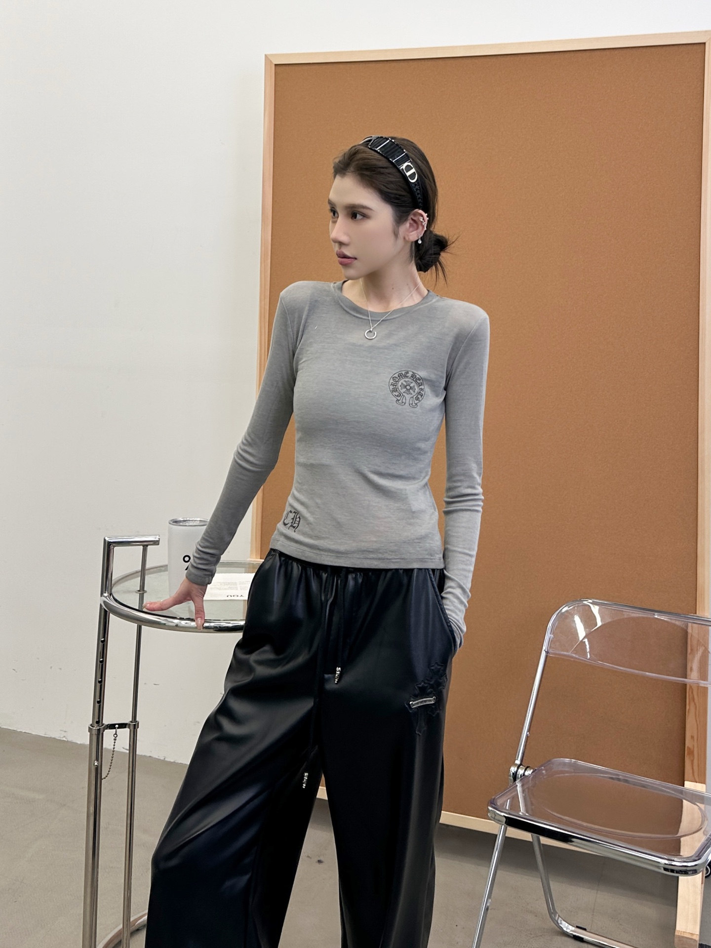 🆕克罗心 ｜ 新款长袖打底，成衣洗水炒色喷色印花工艺，进口莱赛尔羊毛面料，尺码sml