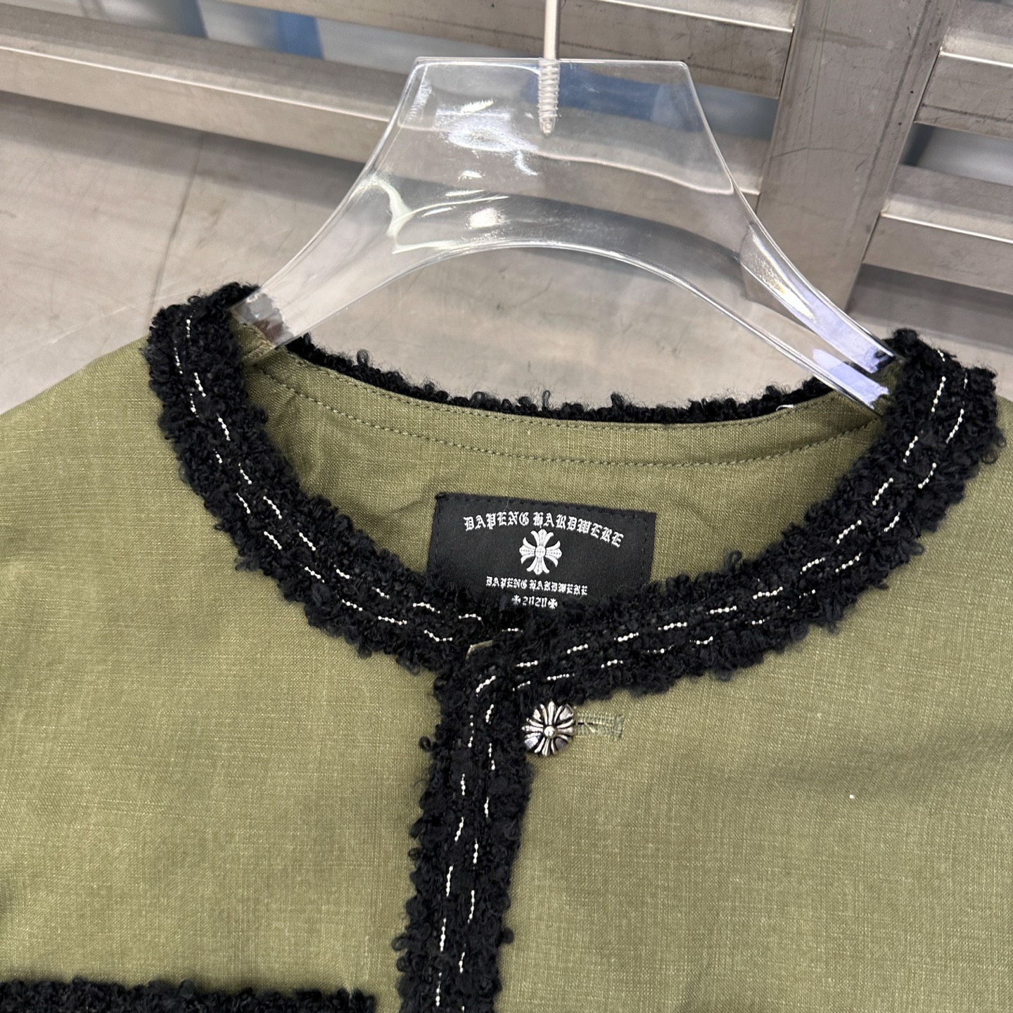 🆕克罗心 ｜ 新款休闲外套，成衣洗水工艺加手工编织包边，定制提花里布加100%全棉卡其布面料，休闲时尚，