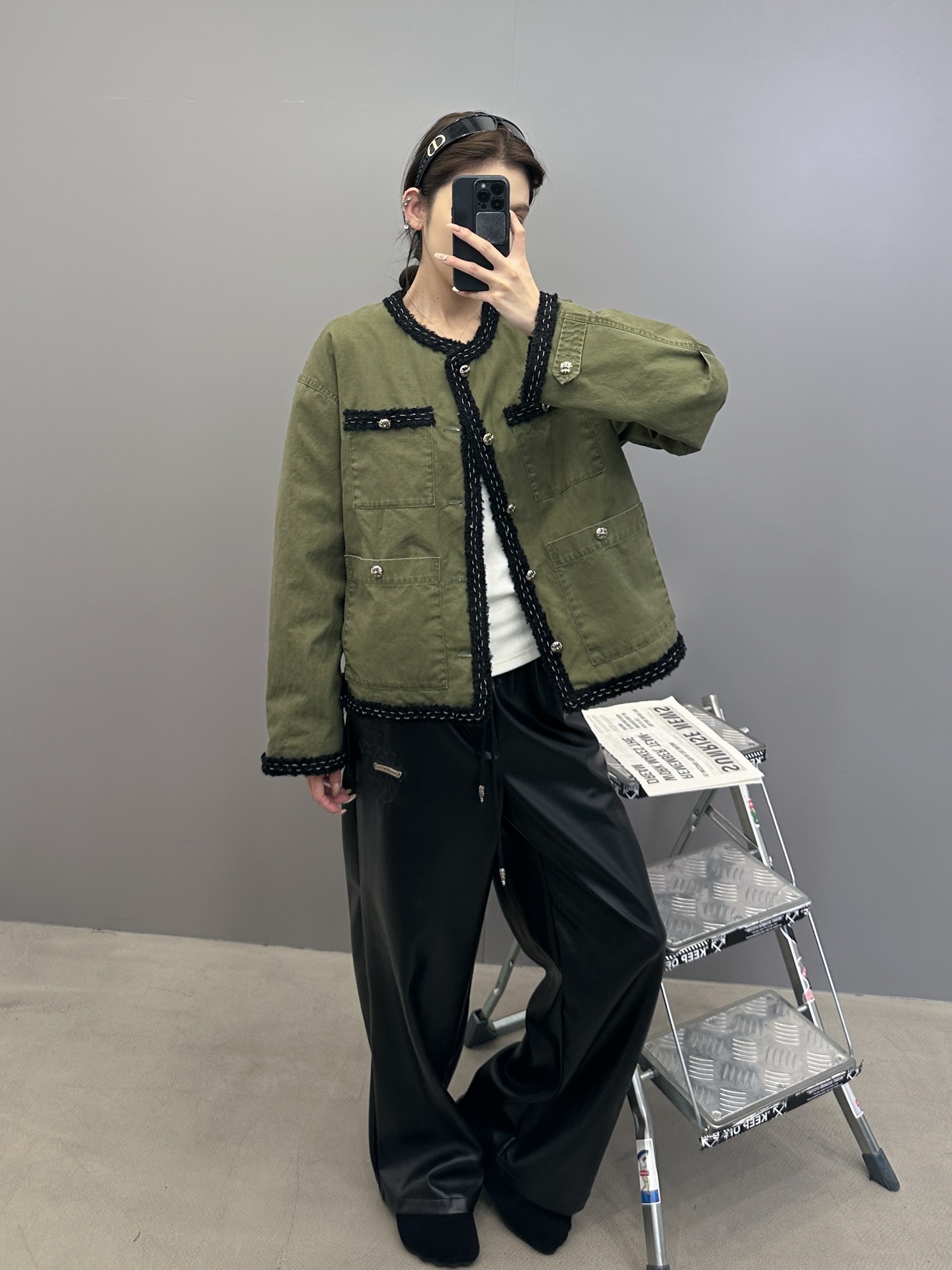 🆕克罗心 ｜ 新款休闲外套，成衣洗水工艺加手工编织包边，定制提花里布加100%全棉卡其布面料，休闲时尚，