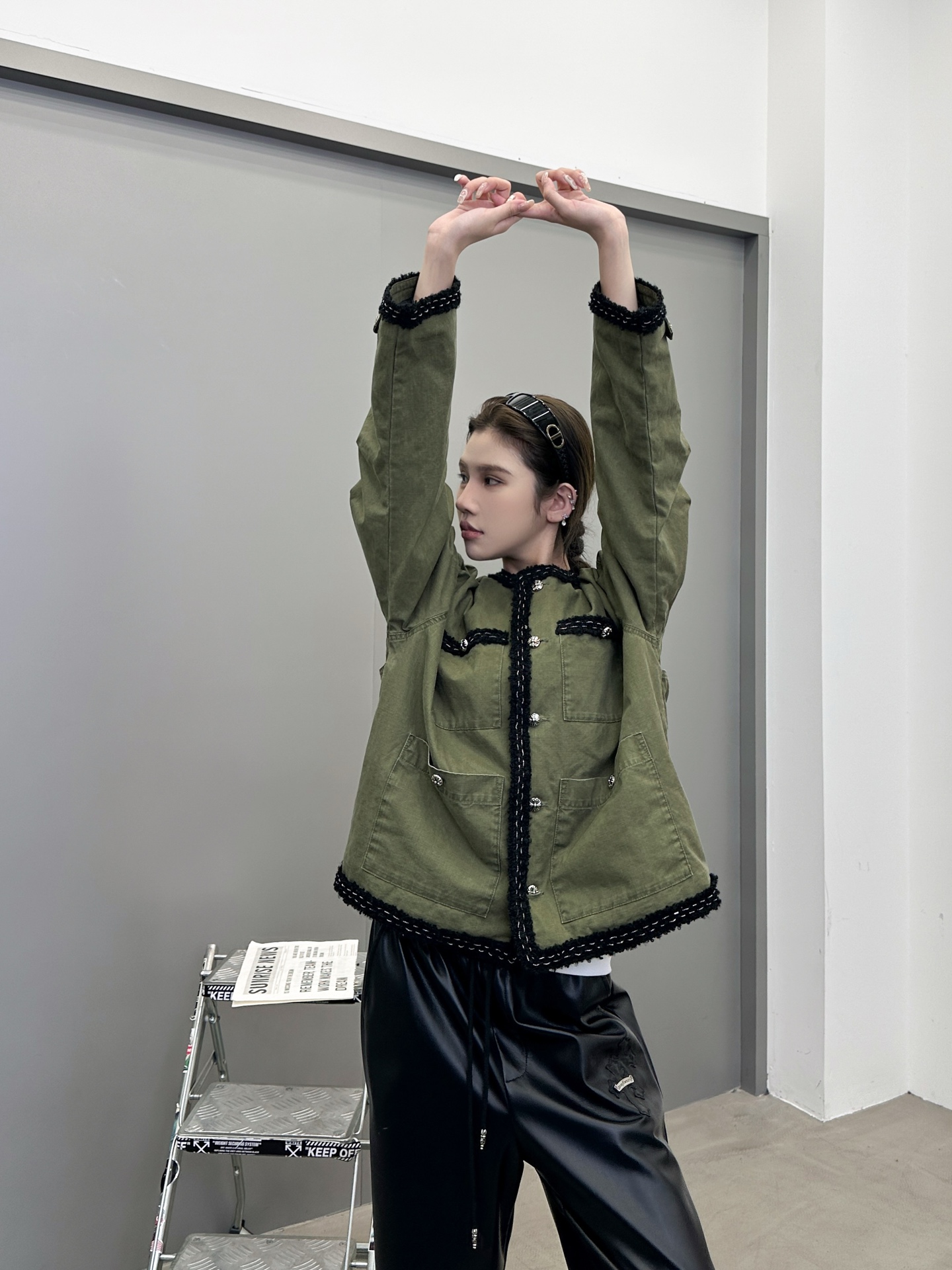 🆕克罗心 ｜ 新款休闲外套，成衣洗水工艺加手工编织包边，定制提花里布加100%全棉卡其布面料，休闲时尚，