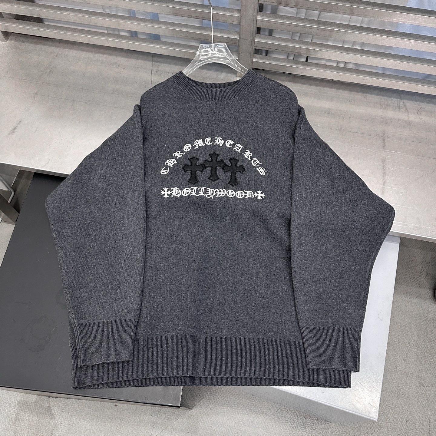 🆕克罗心 ｜ 新款毛织上衣，羊毛混纺面料，手工车十字标加刺绣工艺，男女同款，尺码sml