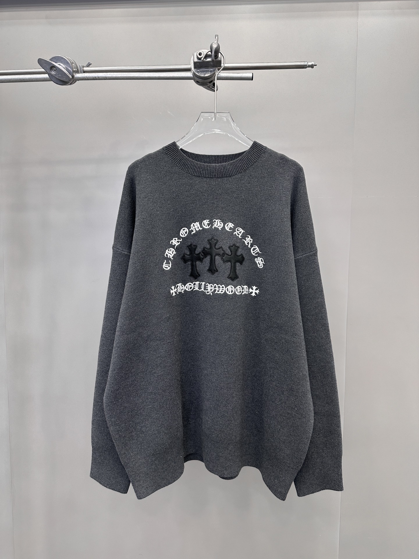 🆕克罗心 ｜ 新款毛织上衣，羊毛混纺面料，手工车十字标加刺绣工艺，男女同款，尺码sml