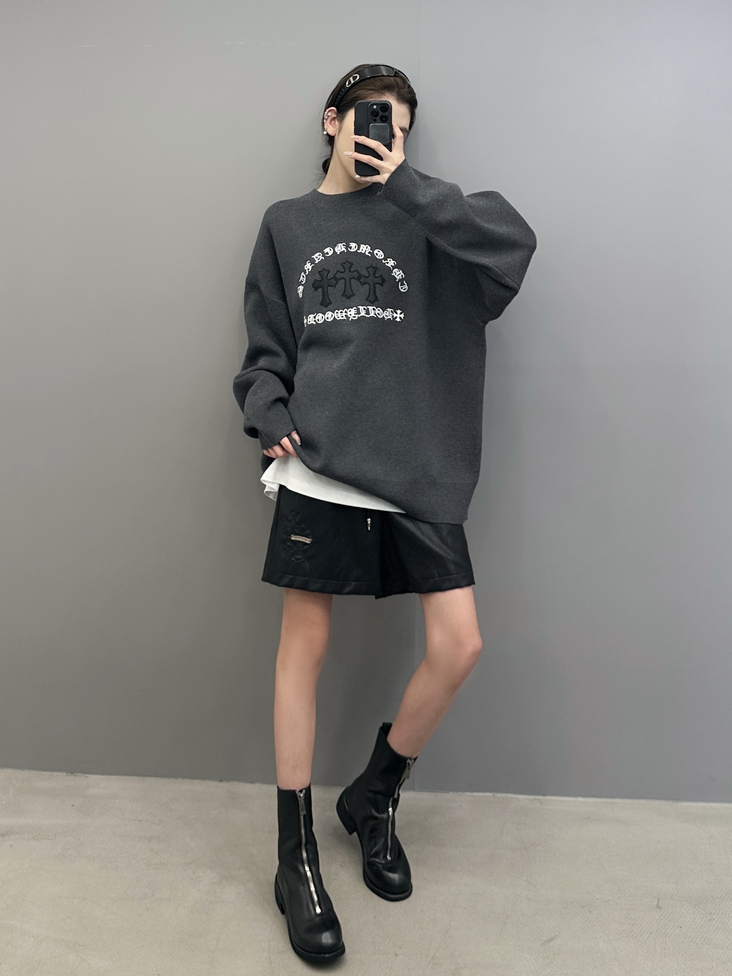 🆕克罗心 ｜ 新款毛织上衣，羊毛混纺面料，手工车十字标加刺绣工艺，男女同款，尺码sml