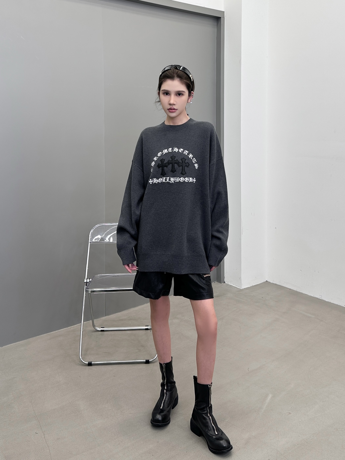 🆕克罗心 ｜ 新款毛织上衣，羊毛混纺面料，手工车十字标加刺绣工艺，男女同款，尺码sml