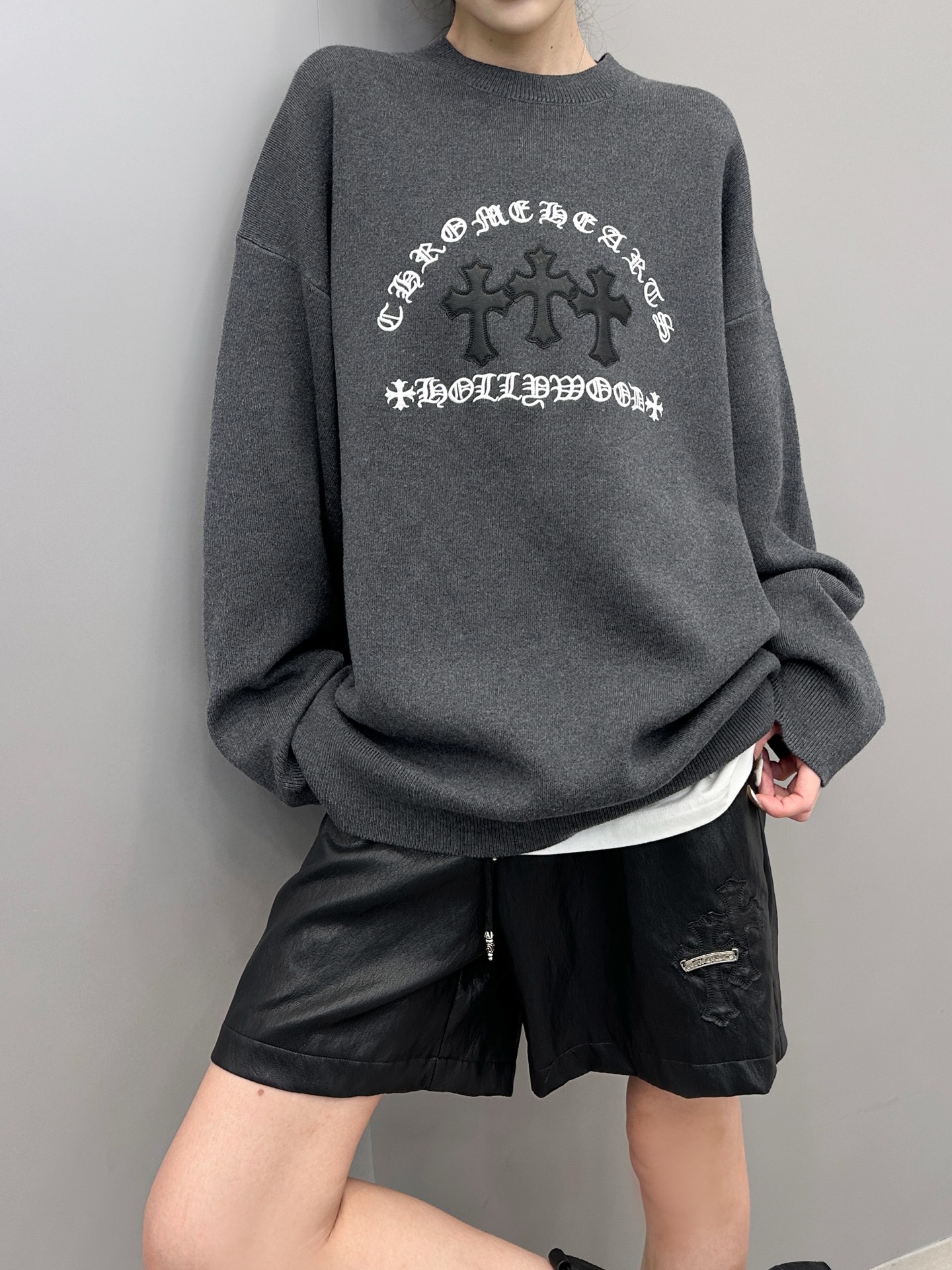 🆕克罗心 ｜ 新款毛织上衣，羊毛混纺面料，手工车十字标加刺绣工艺，男女同款，尺码sml