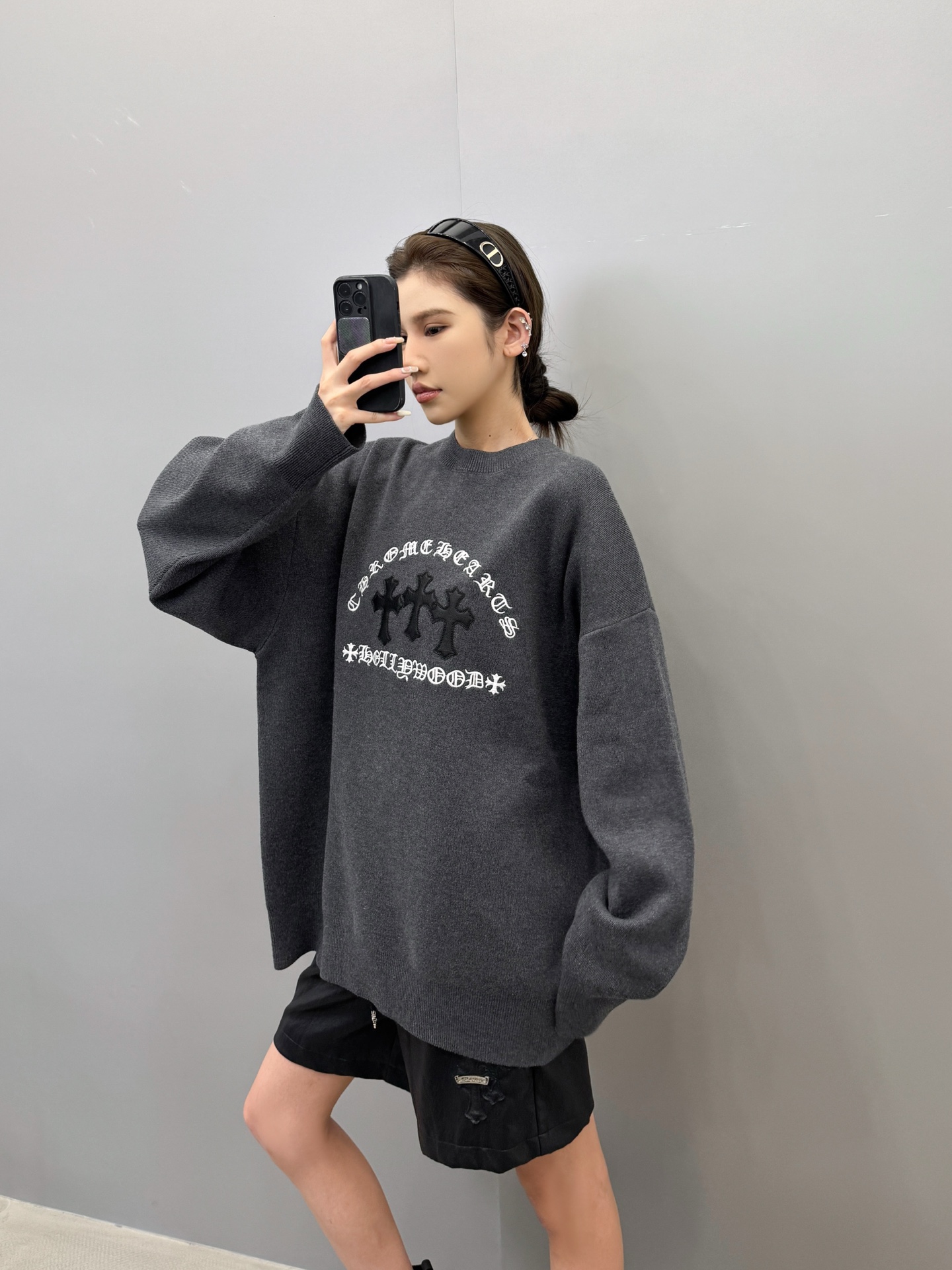 🆕克罗心 ｜ 新款毛织上衣，羊毛混纺面料，手工车十字标加刺绣工艺，男女同款，尺码sml