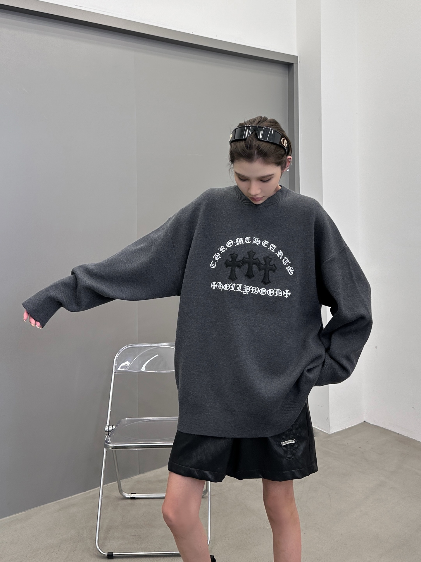 🆕克罗心 ｜ 新款毛织上衣，羊毛混纺面料，手工车十字标加刺绣工艺，男女同款，尺码sml