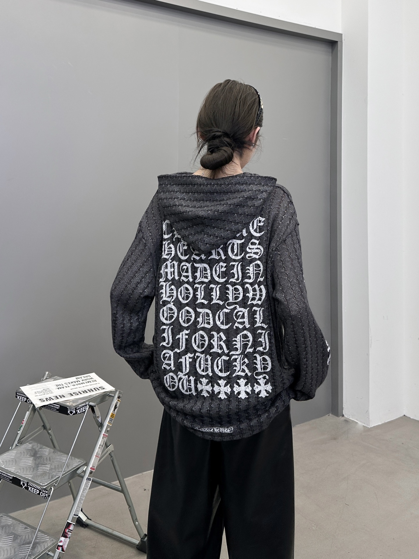 🆕克罗心 ｜ 新款休闲上衣，成衣洗水烫银工艺加6处印花，人棉特殊混纺编织面料，男女同款，尺码sml