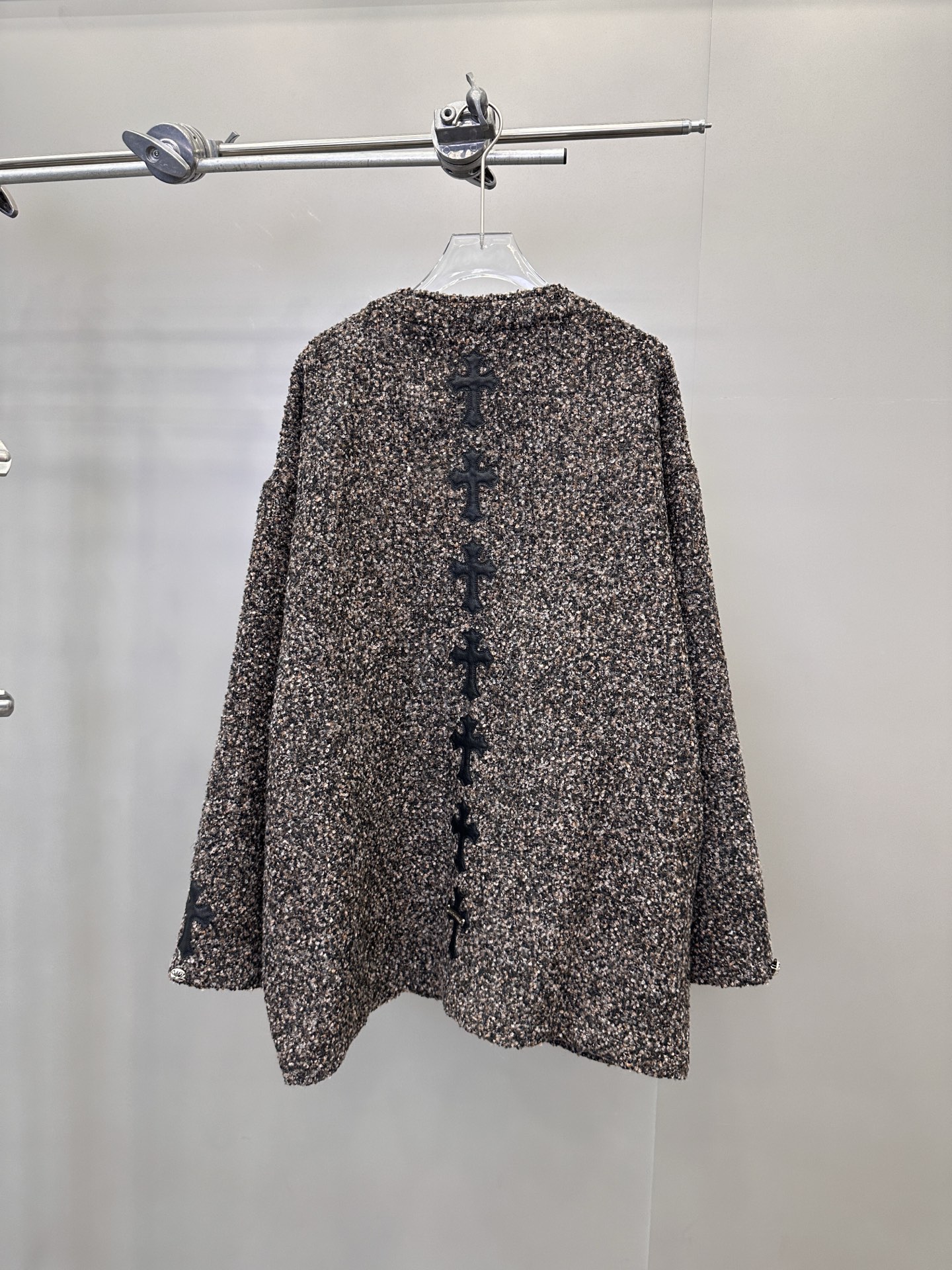 🆕克罗心 ｜ 新款开衫，经典手工刺绣十字标，进口彩纱羊毛混纺面料，休闲时尚，尺码sml