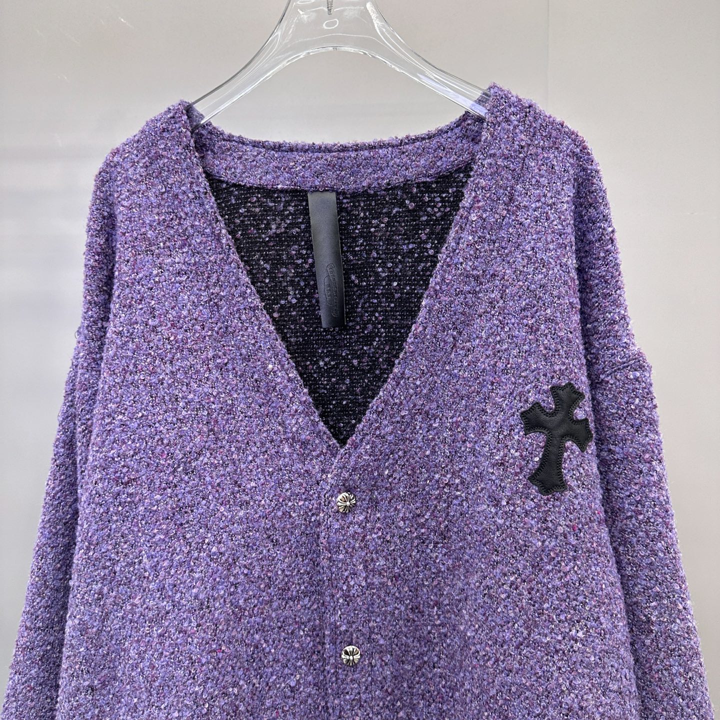 🆕克罗心 ｜ 新款开衫，经典手工刺绣十字标，进口彩纱羊毛混纺面料，休闲时尚，尺码sml