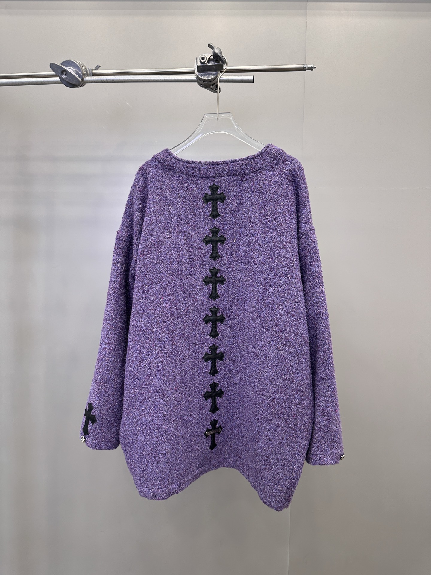 🆕克罗心 ｜ 新款开衫，经典手工刺绣十字标，进口彩纱羊毛混纺面料，休闲时尚，尺码sml