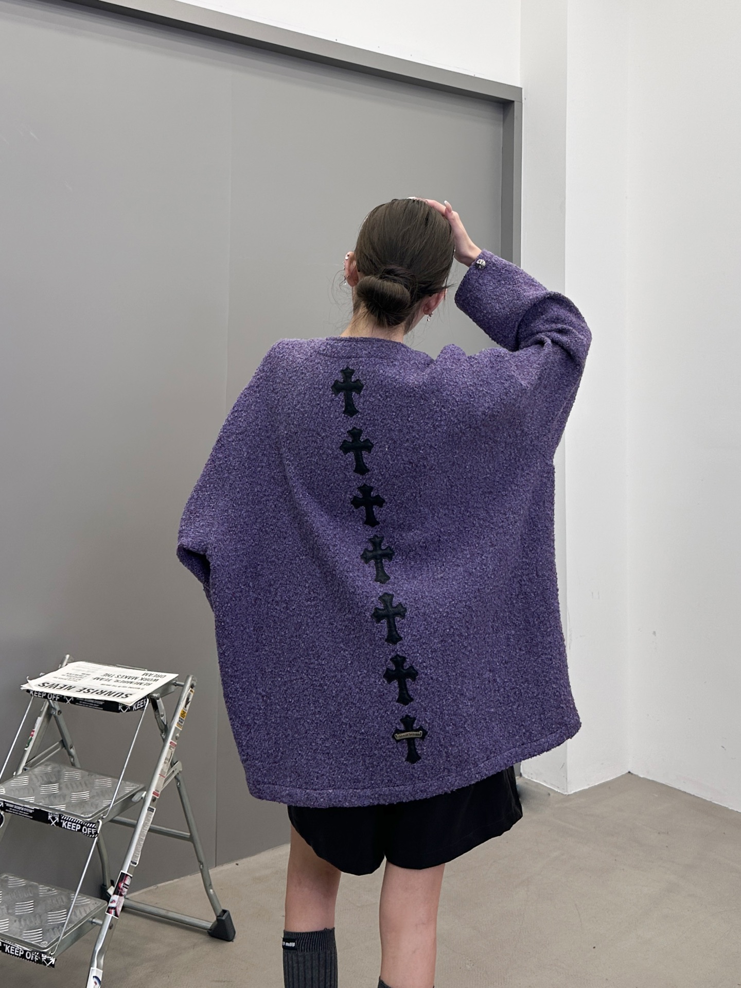 🆕克罗心 ｜ 新款开衫，经典手工刺绣十字标，进口彩纱羊毛混纺面料，休闲时尚，尺码sml