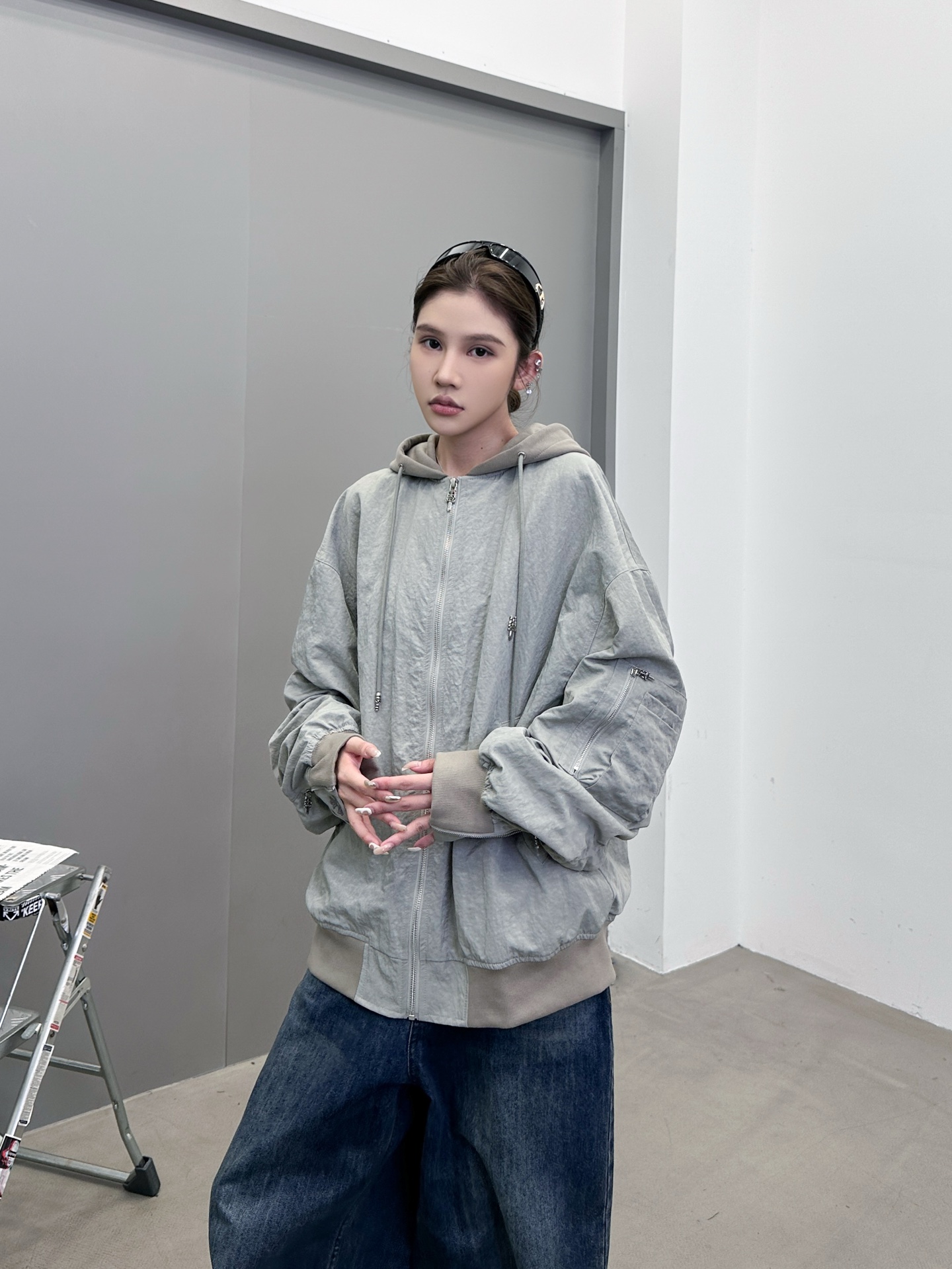 🆕克罗心 ｜ 新款夹克外套，成衣洗水加手工刺绣十字标加金线平绣工艺，针梭织拼接做工，品牌提花里布面料，男