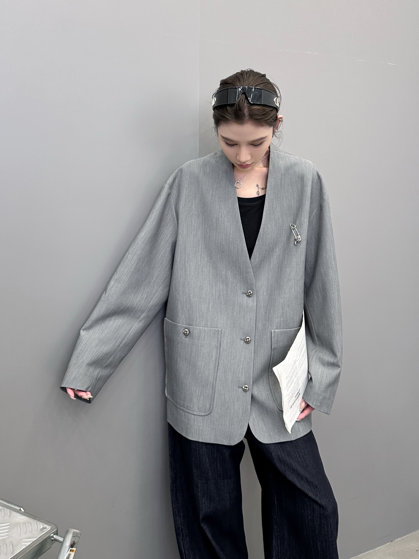 🆕克罗心 ｜ 新款休闲西服，经典品牌五金配饰，定织里布加混纺面料，休闲时尚，尺码sml