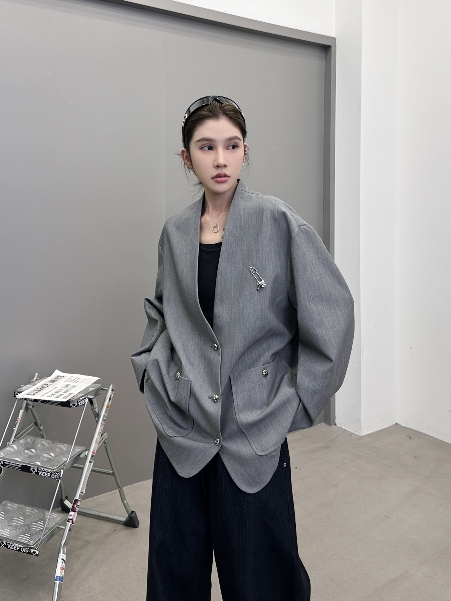 🆕克罗心 ｜ 新款休闲西服，经典品牌五金配饰，定织里布加混纺面料，休闲时尚，尺码sml