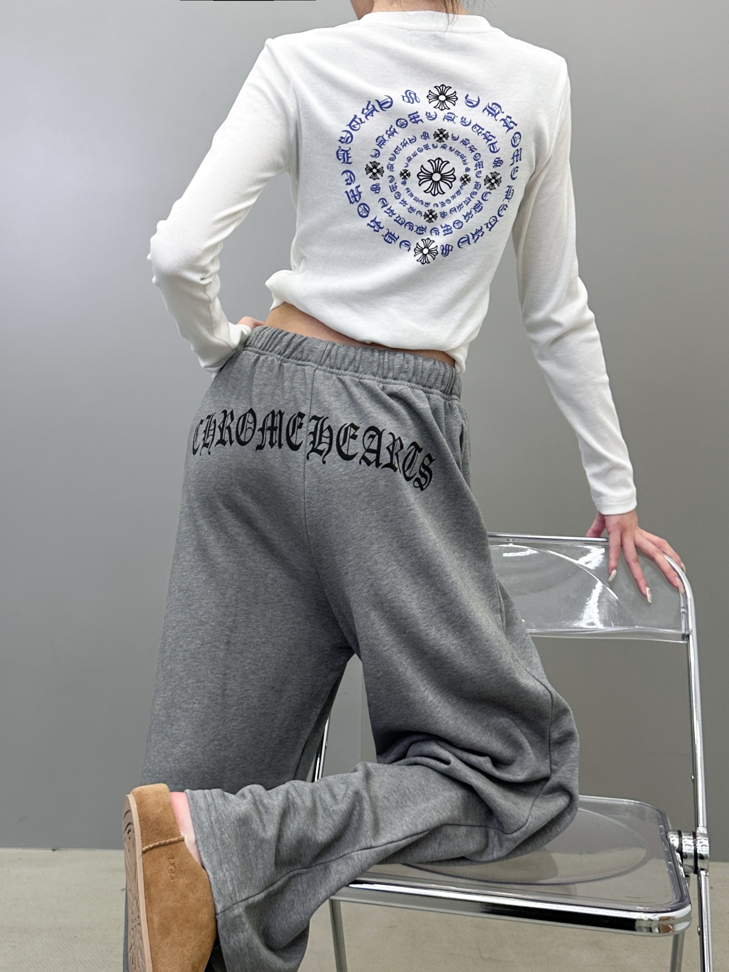 🆕克罗心 ｜ 新款卫裤，成衣洗水炒色工艺加前后经典印花标，男女同款，尺码sml