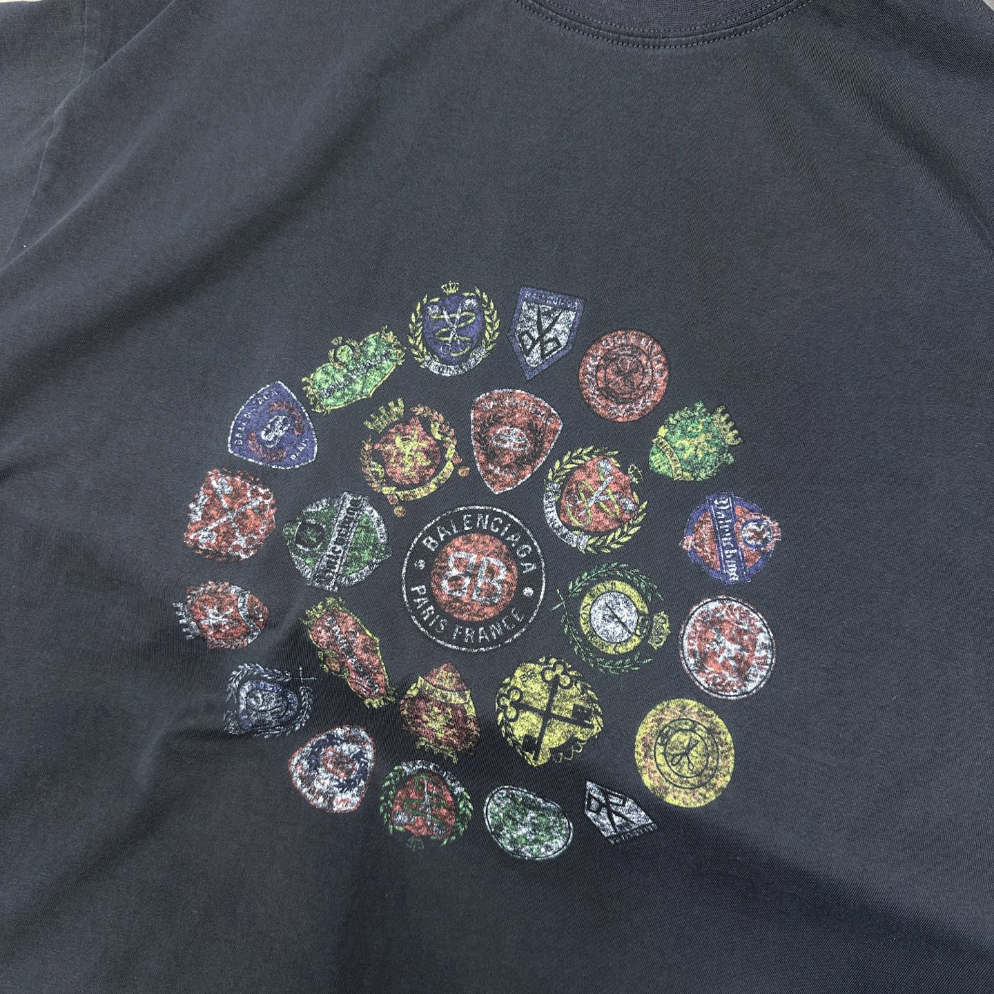 🆕巴黎 ｜ 新款短袖t，成衣洗水加多色数码直喷印花工艺，男女同款，尺码sml