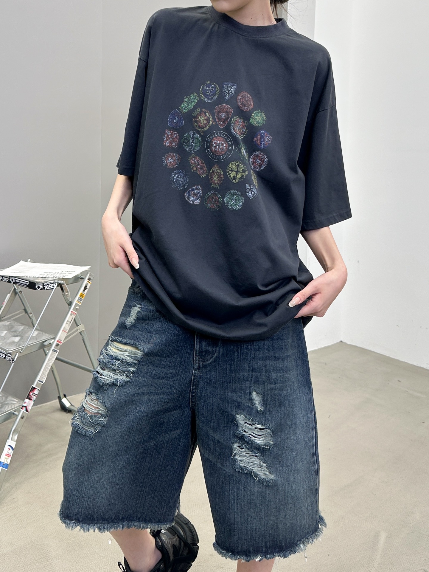 🆕巴黎 ｜ 新款短袖t，成衣洗水加多色数码直喷印花工艺，男女同款，尺码sml