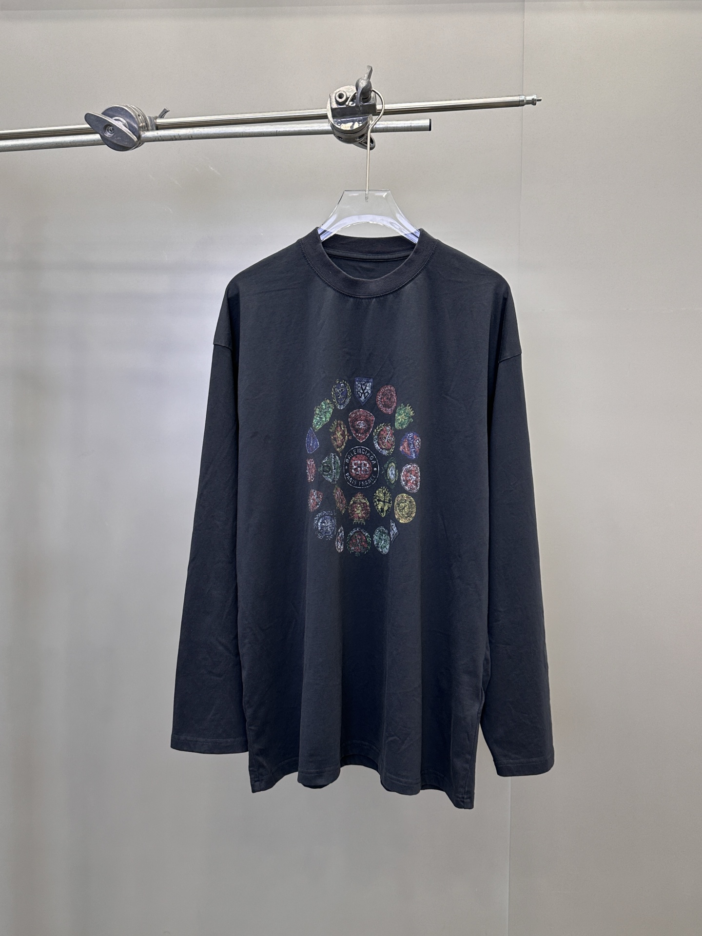 🆕巴黎 ｜ 新款长袖t，成衣洗水加多色数码直喷印花工艺，男女同款，尺码sml