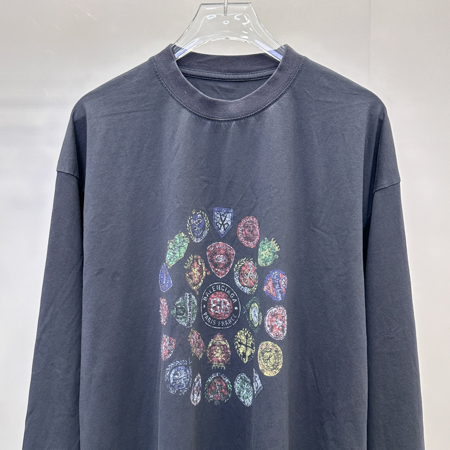 🆕巴黎 ｜ 新款长袖t，成衣洗水加多色数码直喷印花工艺，男女同款，尺码sml