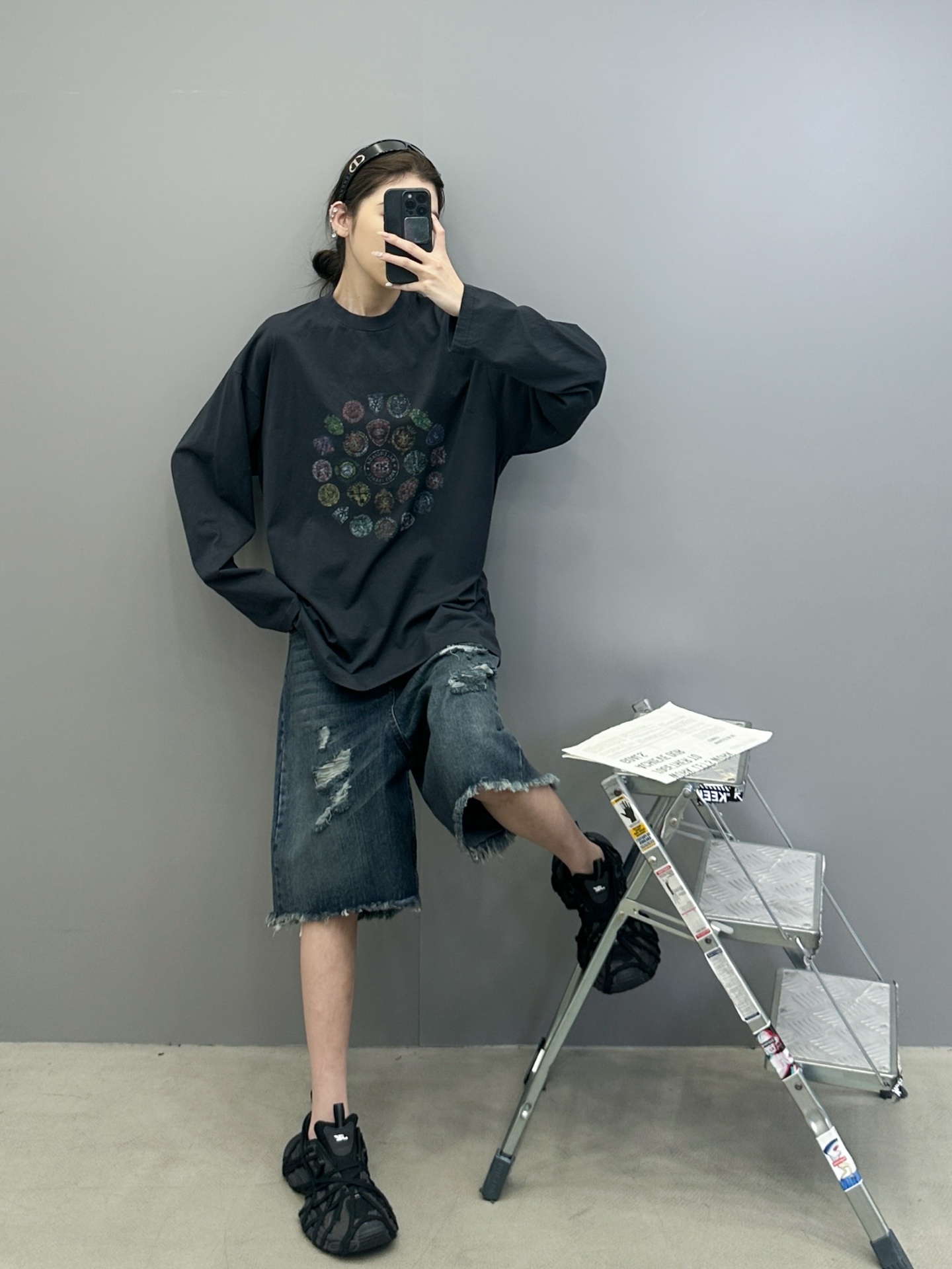 🆕巴黎 ｜ 新款长袖t，成衣洗水加多色数码直喷印花工艺，男女同款，尺码sml