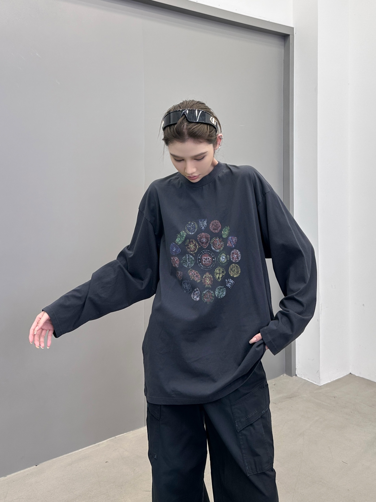 🆕巴黎 ｜ 新款长袖t，成衣洗水加多色数码直喷印花工艺，男女同款，尺码sml