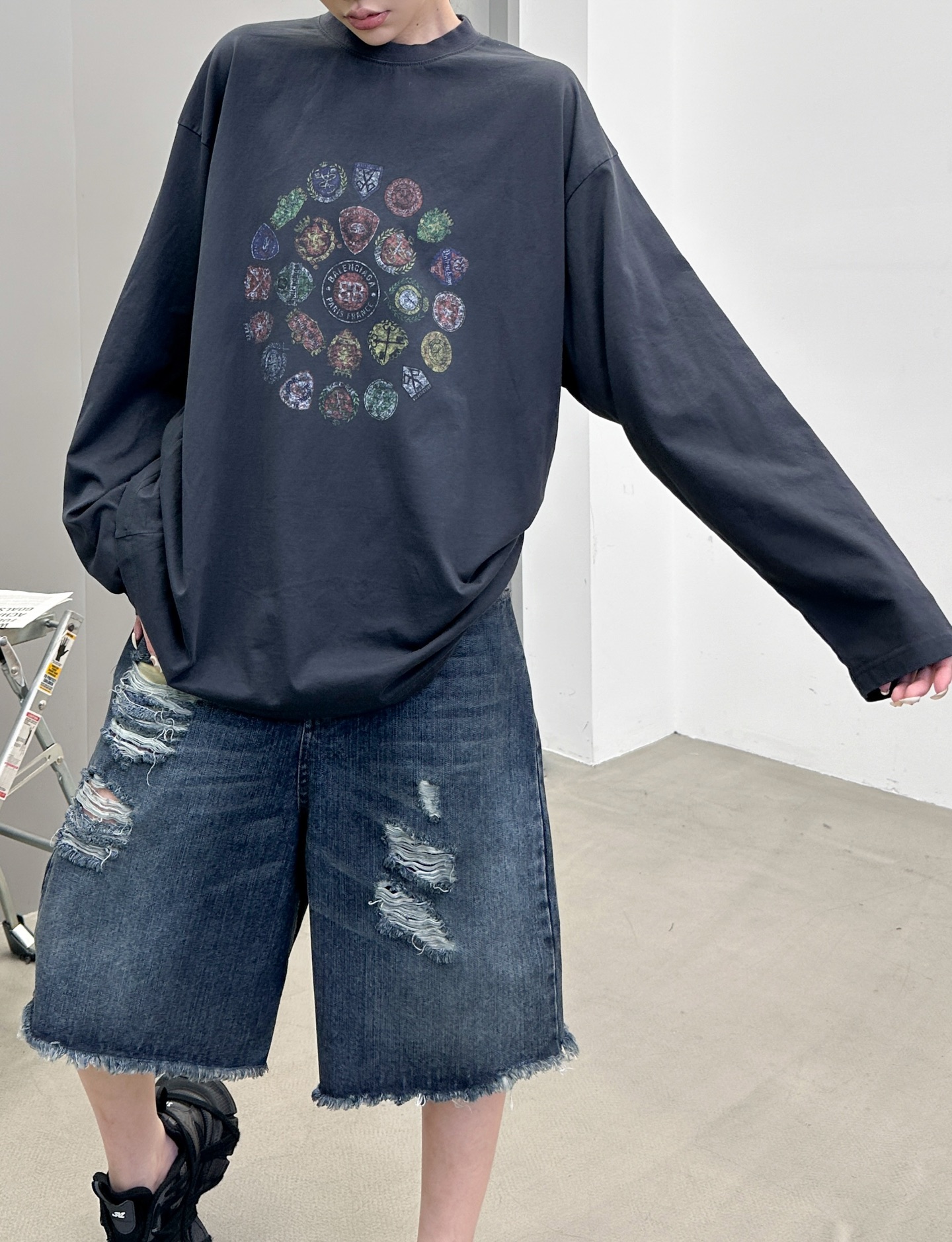 🆕巴黎 ｜ 新款长袖t，成衣洗水加多色数码直喷印花工艺，男女同款，尺码sml