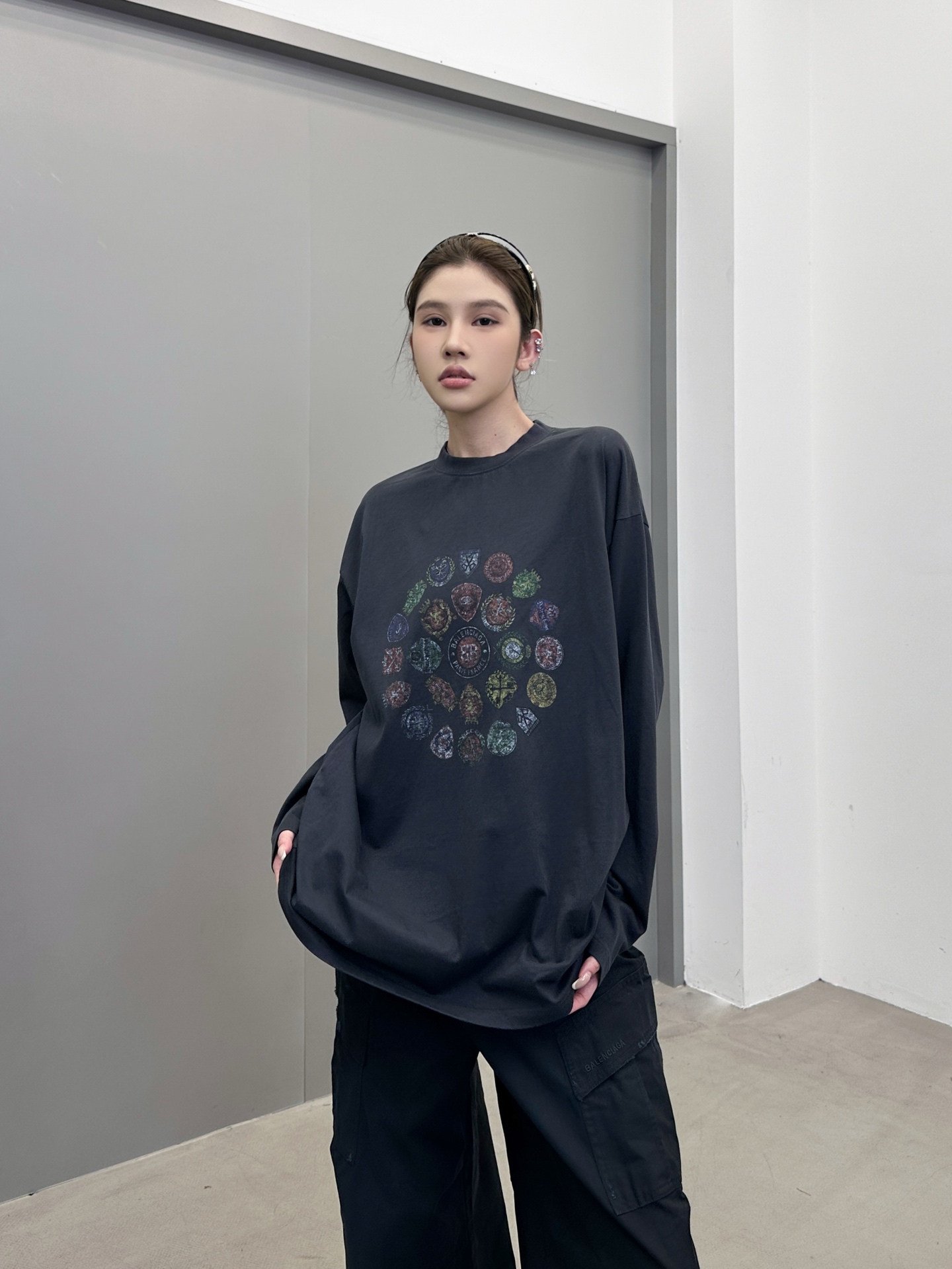 🆕巴黎 ｜ 新款长袖t，成衣洗水加多色数码直喷印花工艺，男女同款，尺码sml