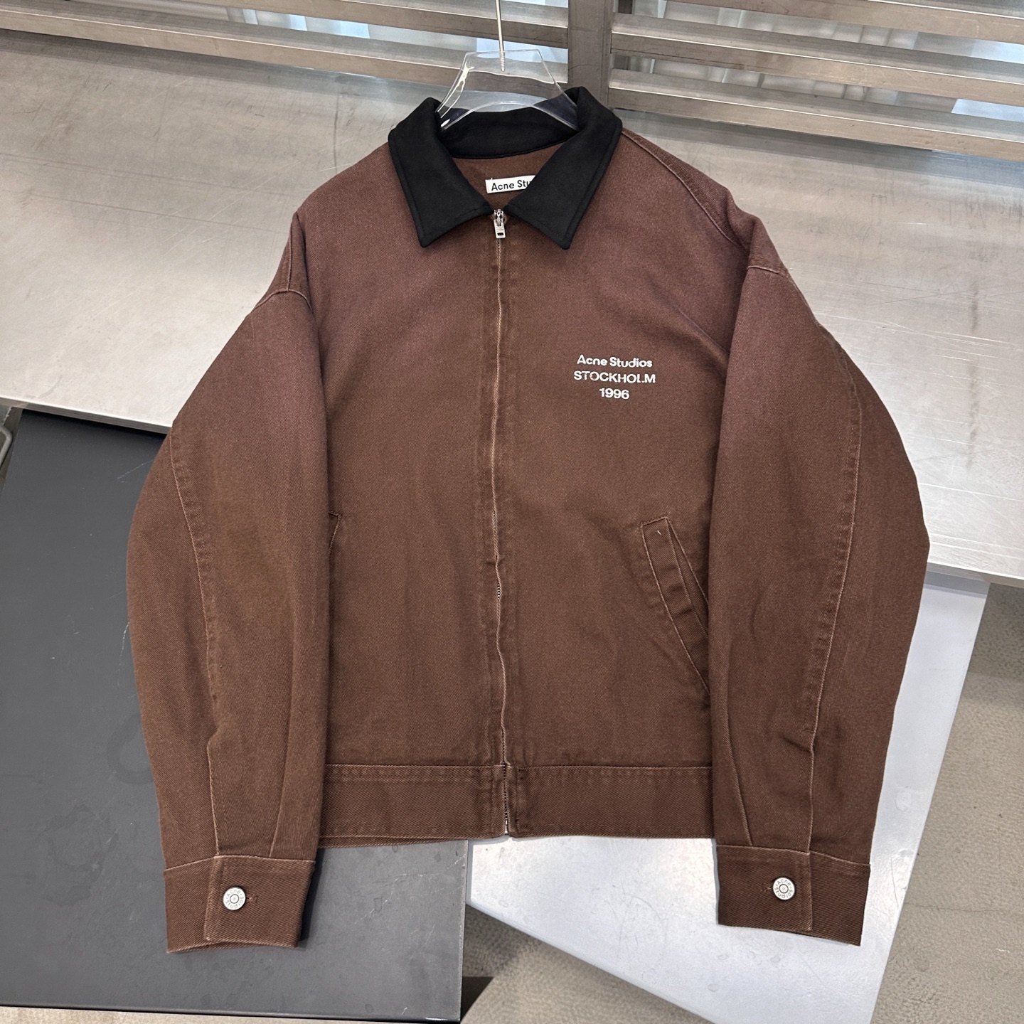 🆕Acne ｜ 新款休闲夹克，成衣洗水喷色印花工艺，经典高密全棉卡其布面料，休闲时尚，尺码sml