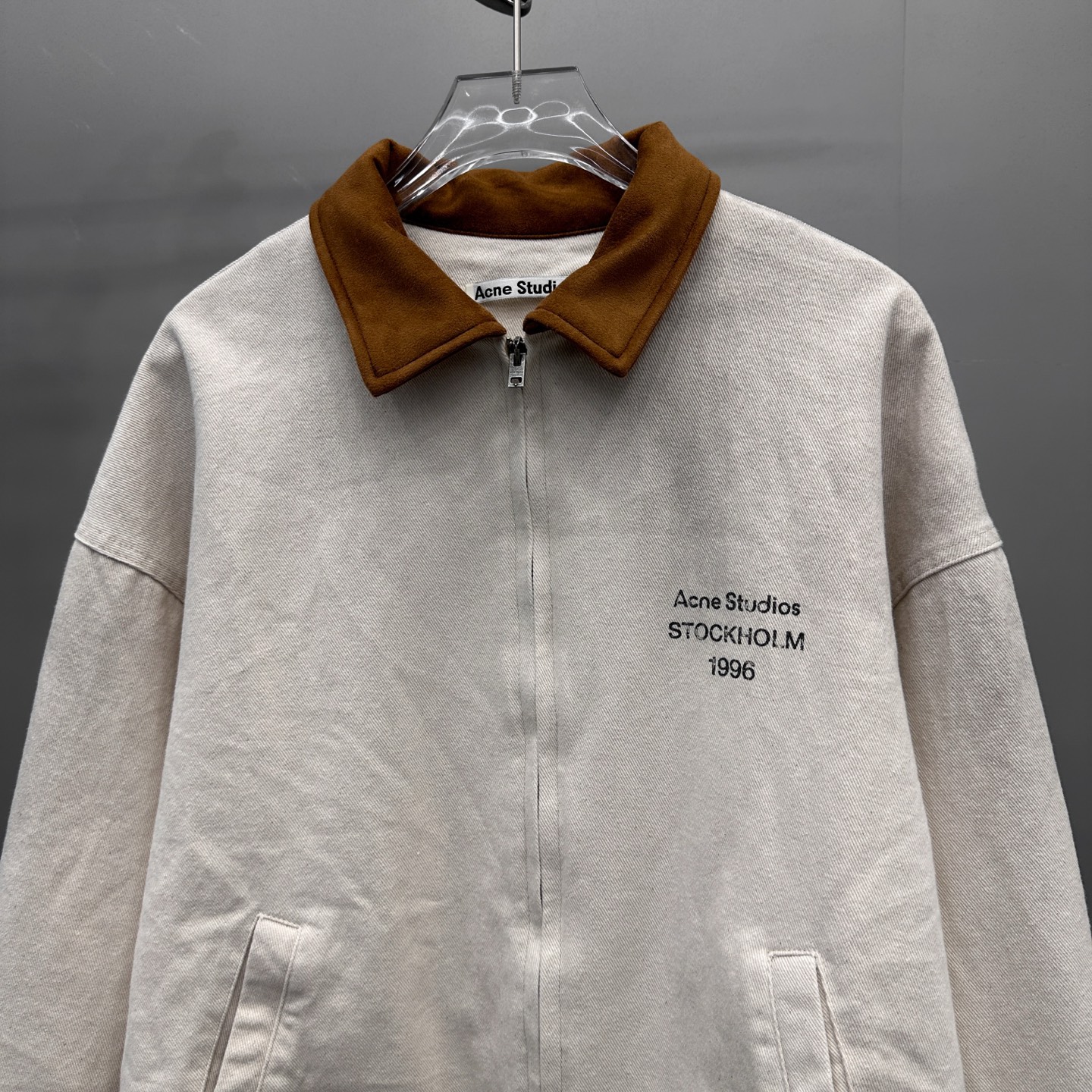 🆕Acne ｜ 新款休闲夹克，成衣洗水喷色印花工艺，经典高密全棉卡其布面料，休闲时尚，尺码sml