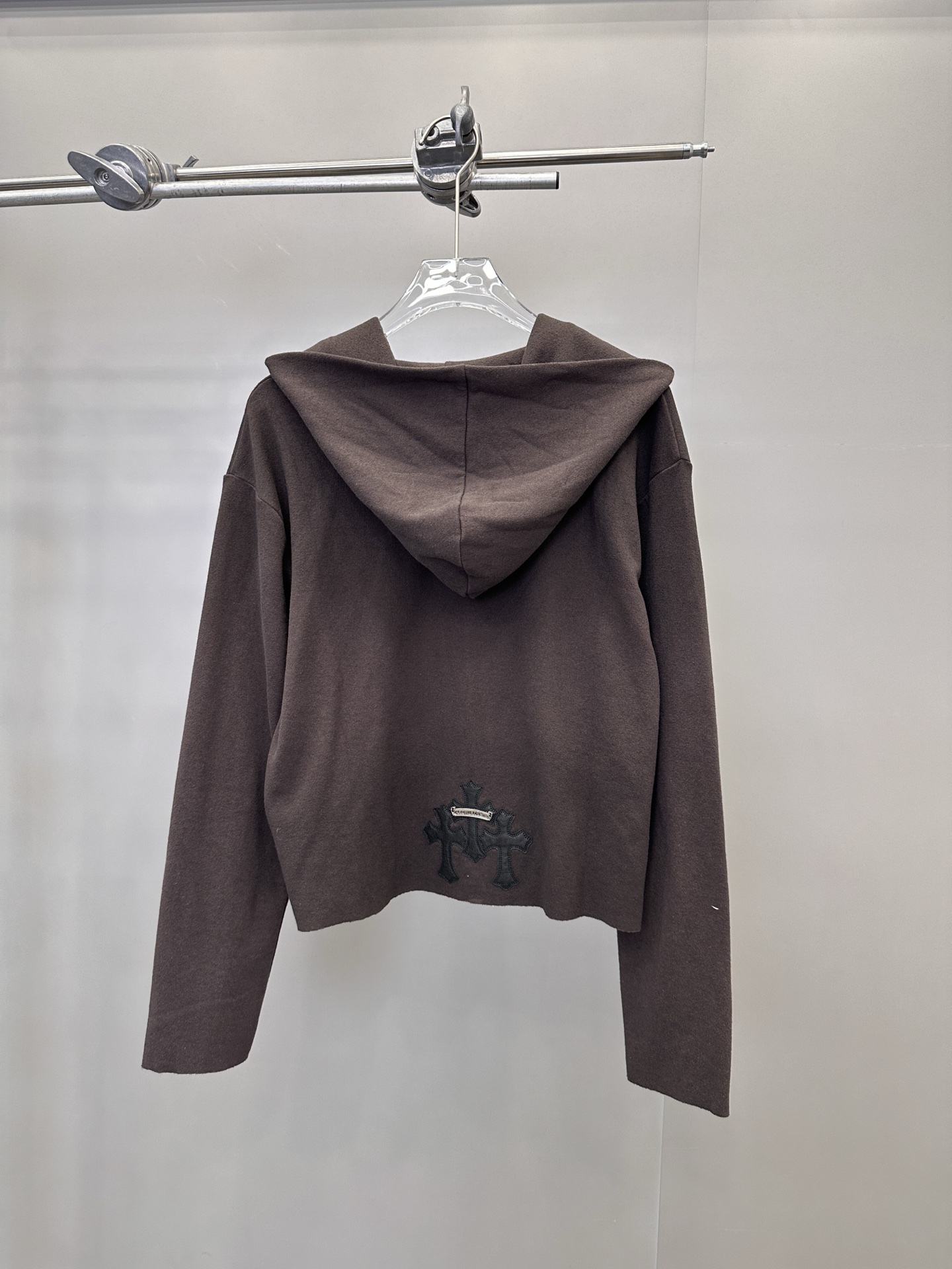 🆕克罗心 ｜ 新款开衫卫衣，成衣洗水喷色工艺加手工刺绣十字标，尺码sml